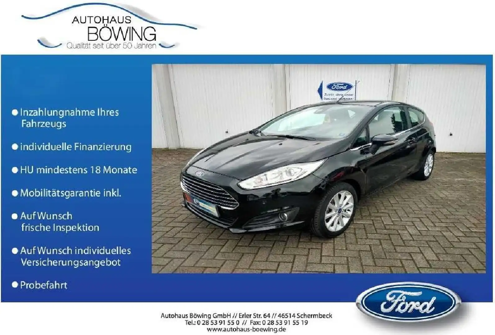 Ford Fiesta Titanium Schwarz - 1