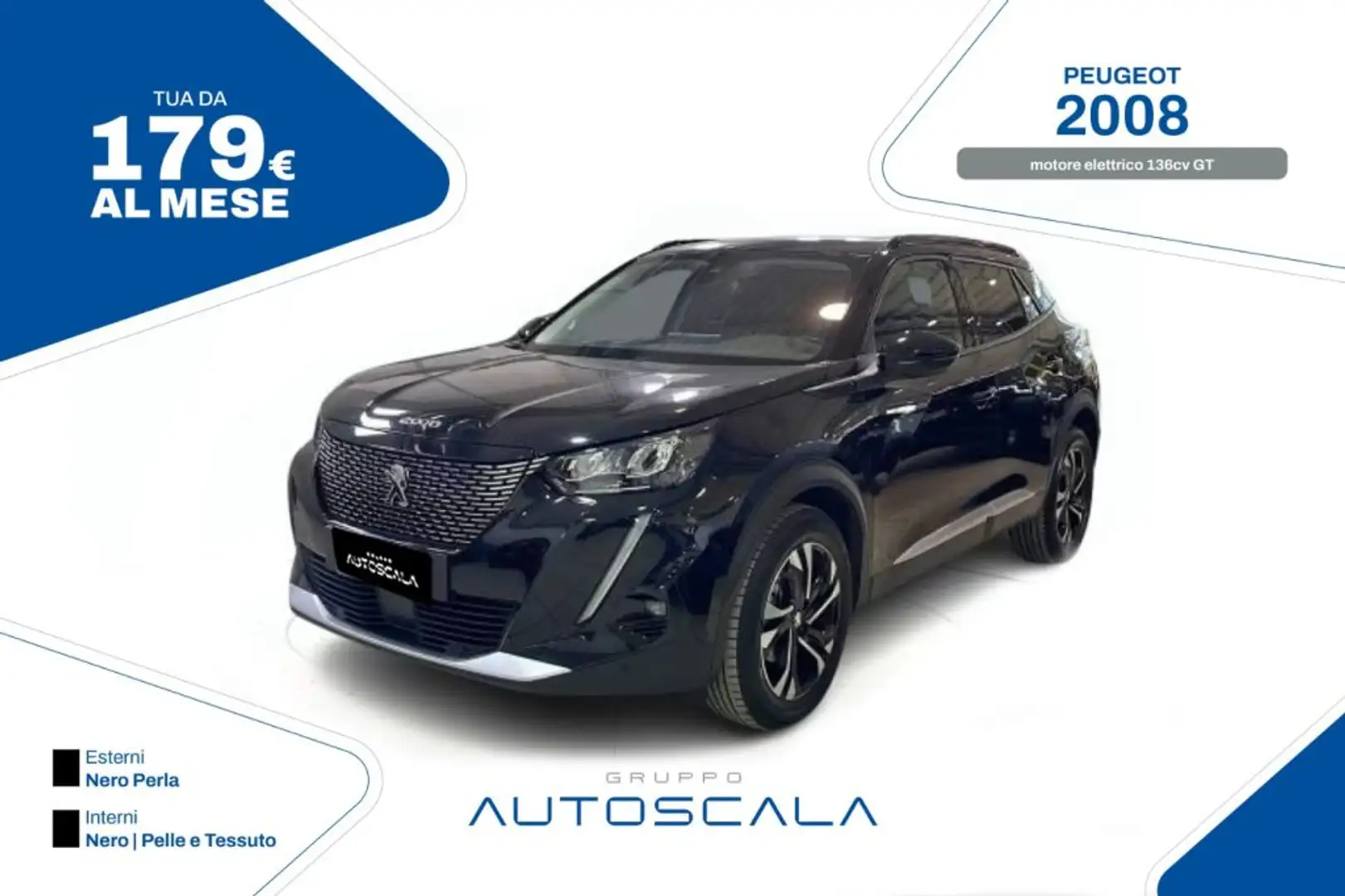 Peugeot 2008 motore elettrico 136cv GT Nero - 1