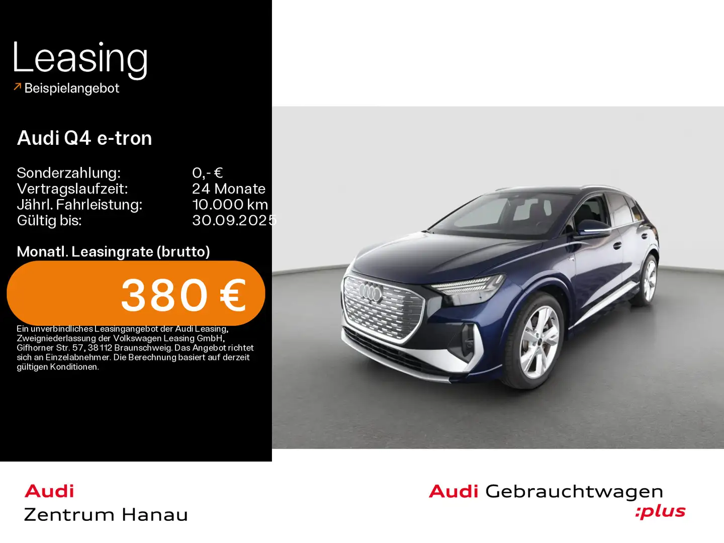 Audi Q4 e-tron 45 S-LINE*KAMERA*AHK*MATRIX*NAVI-PLUS* Bleu - 1