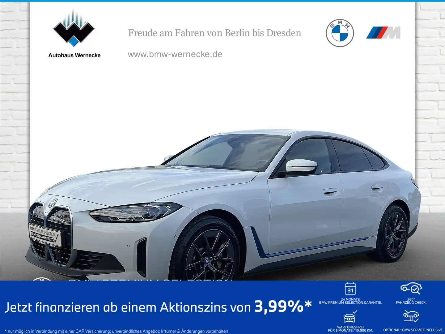 BMW i4 eDrive40 Gran Coupé HK HiFi DAB Komfortzg. Weiß - 1