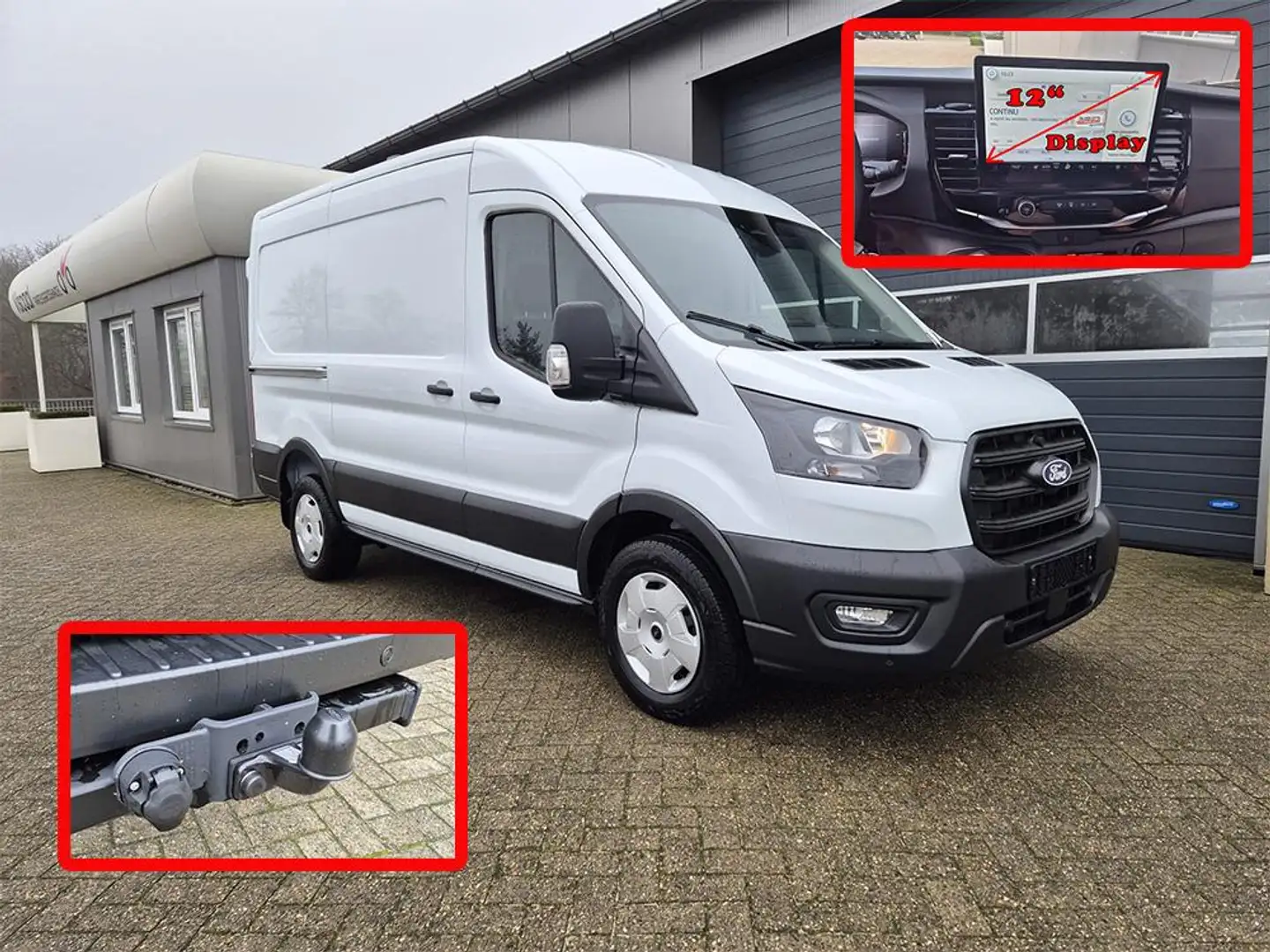 Ford Transit L2H2 2.0 EcoBlue 130PS Trend 3,5t 3-Sitzer AHK Sit Weiß - 1