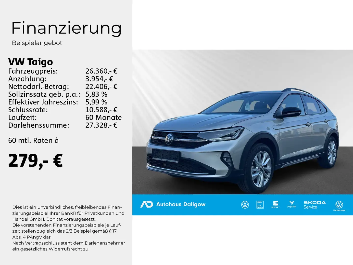 Volkswagen Taigo MOVE Alarm+ Kamera+ Keyless +PlusPaket+PDC Zilver - 2