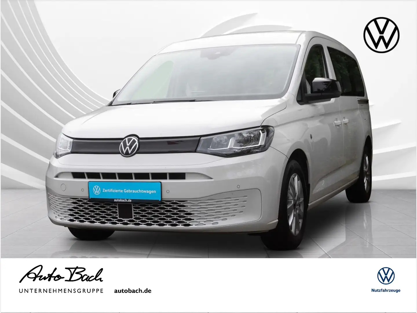 Volkswagen Caddy 2.0 TDI DSG Basis, Navi, Rückfahrkame Weiß - 1