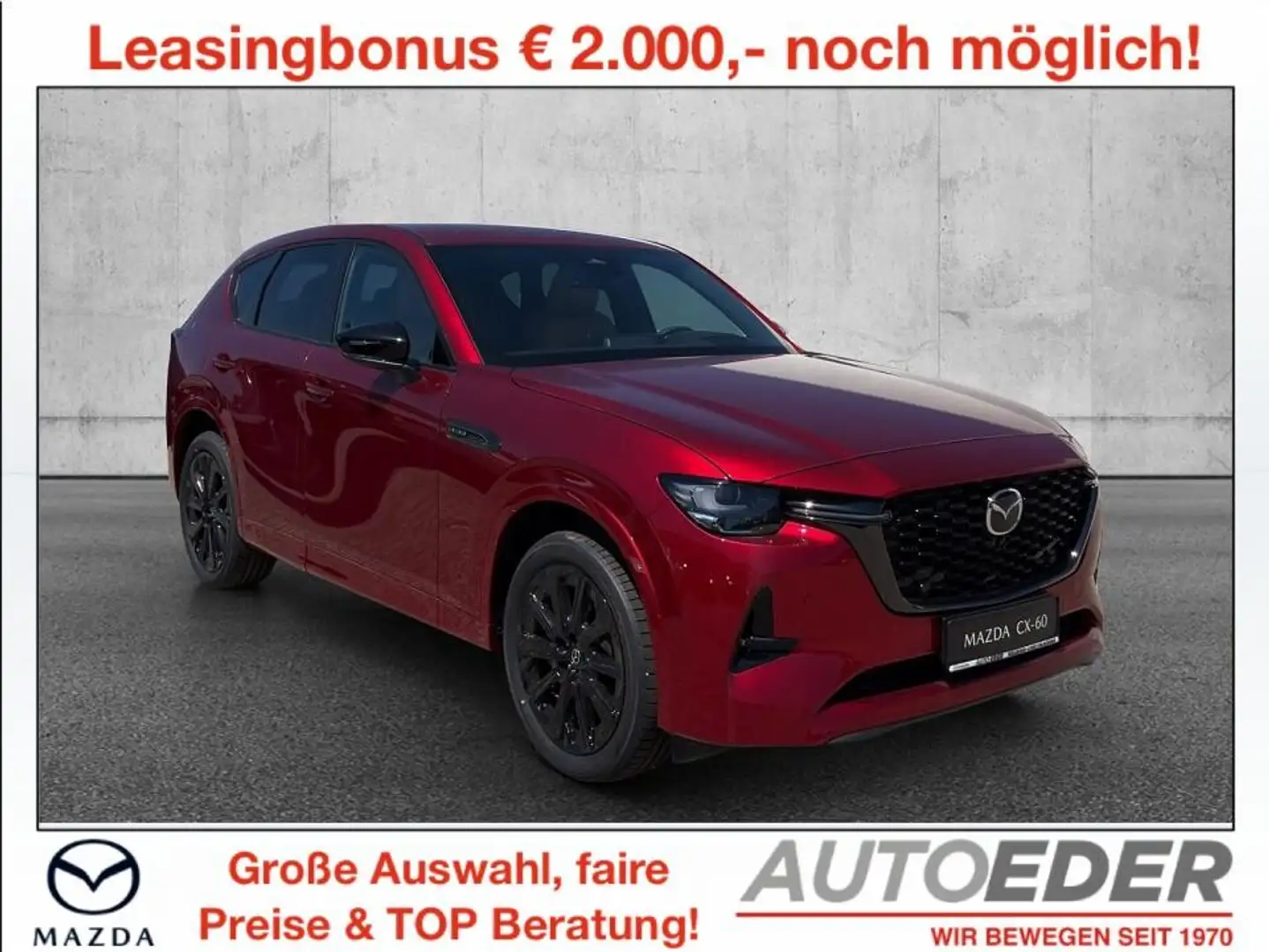 Mazda CX-60 3.3L e-SKYACTIV D AWD HOMURA Aut. Rot - 1