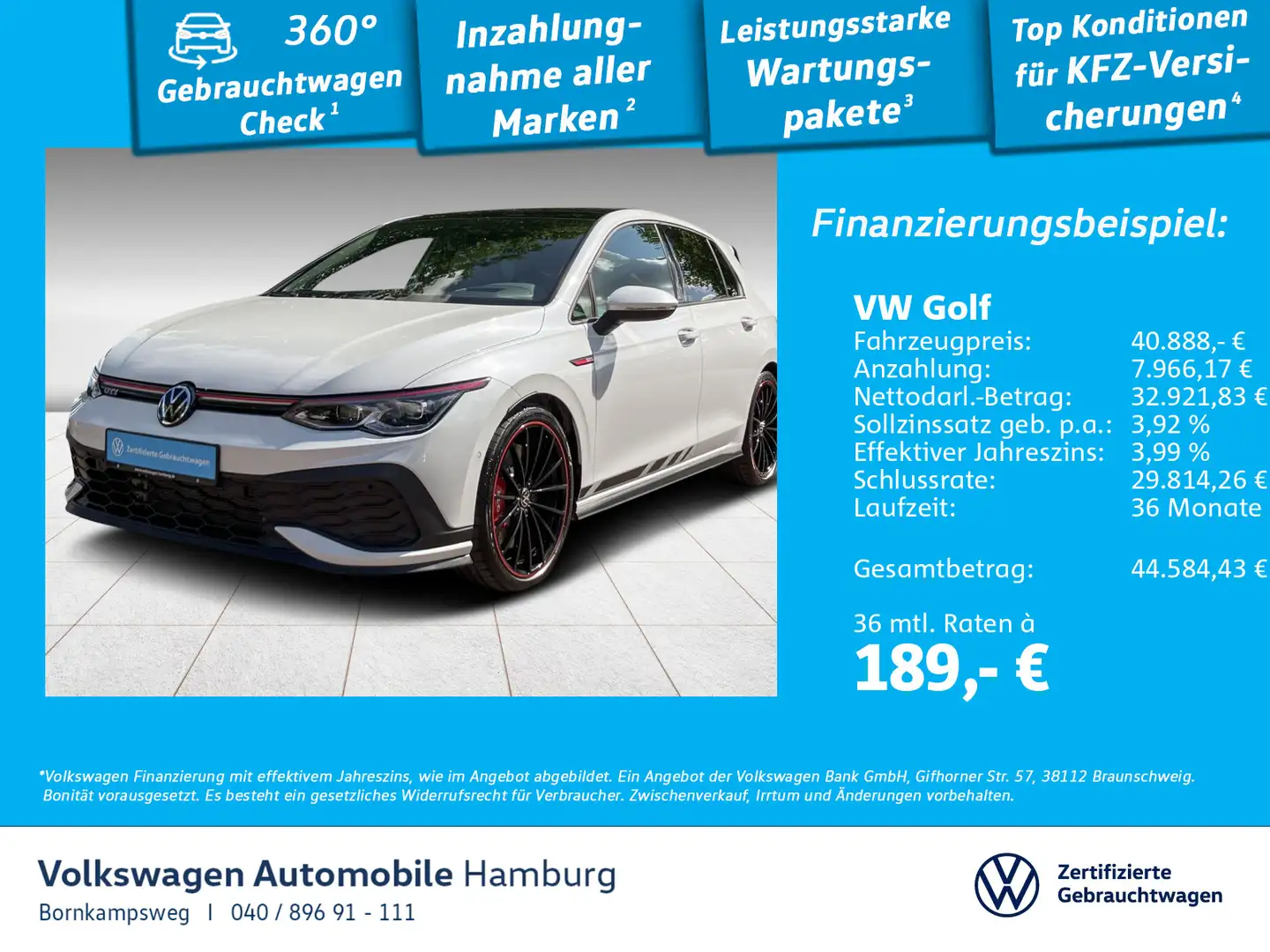 Volkswagen Golf GTI Golf VIII 2.0 GTI DSG DCC Panoramadach Leder IQ Weiß - 1