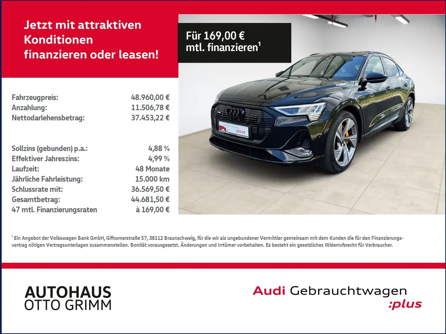 Audi e-tron Sportback 55 quattro S line Noir - 1