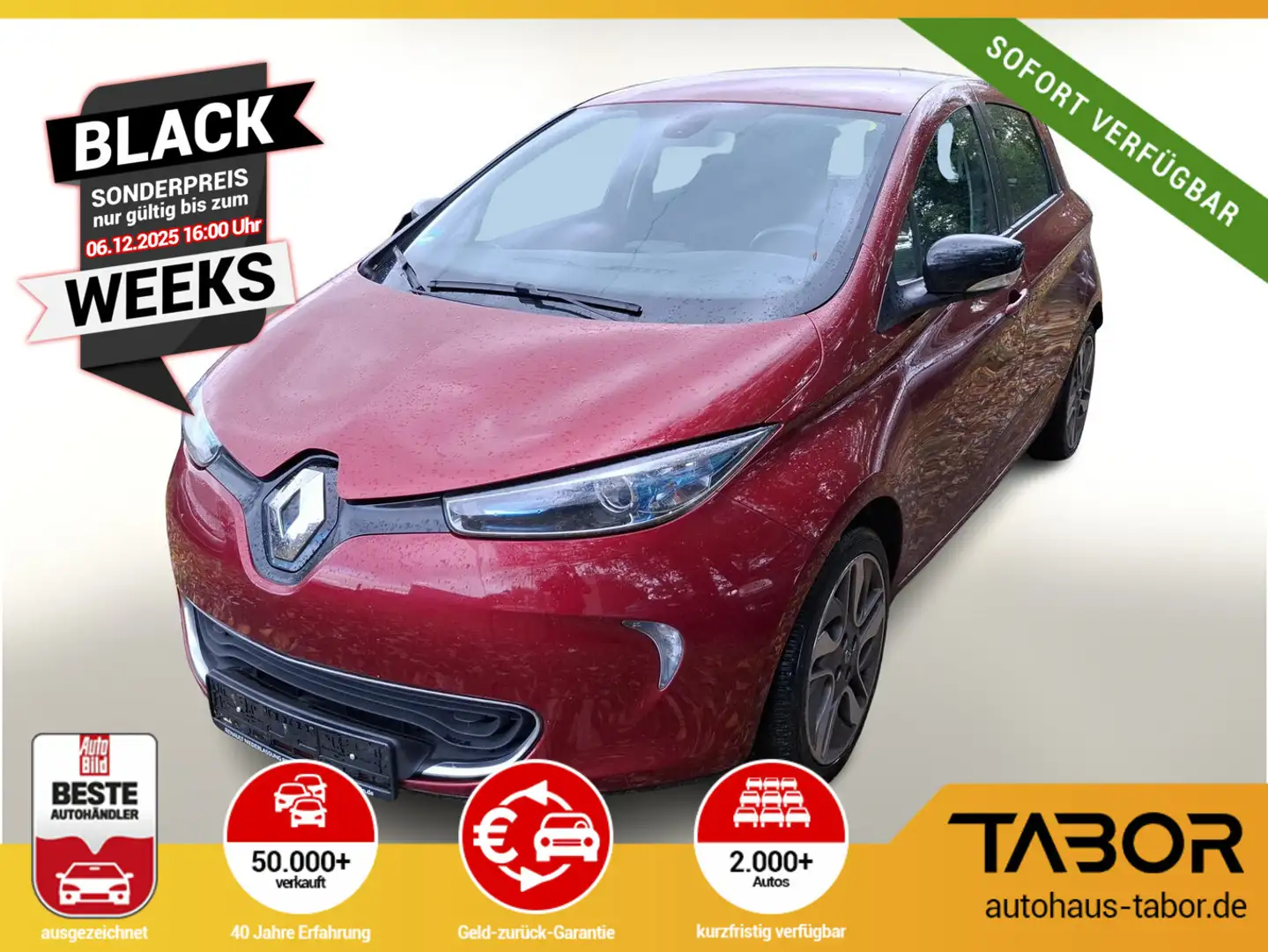 Renault ZOE Q90 Intens Miet-Bat. Nav PDC SHZ Kam Temp Rot - 1