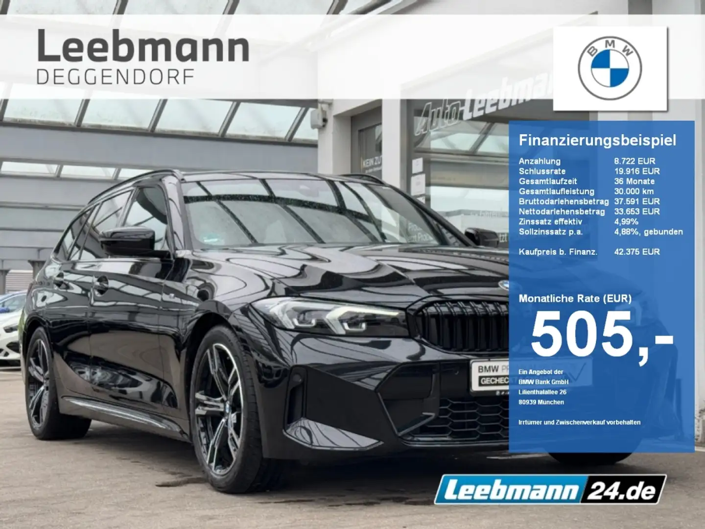BMW 318 d Tour. M-Sport AHK/HK GARANTIE bis 04/2029 Schwarz - 1