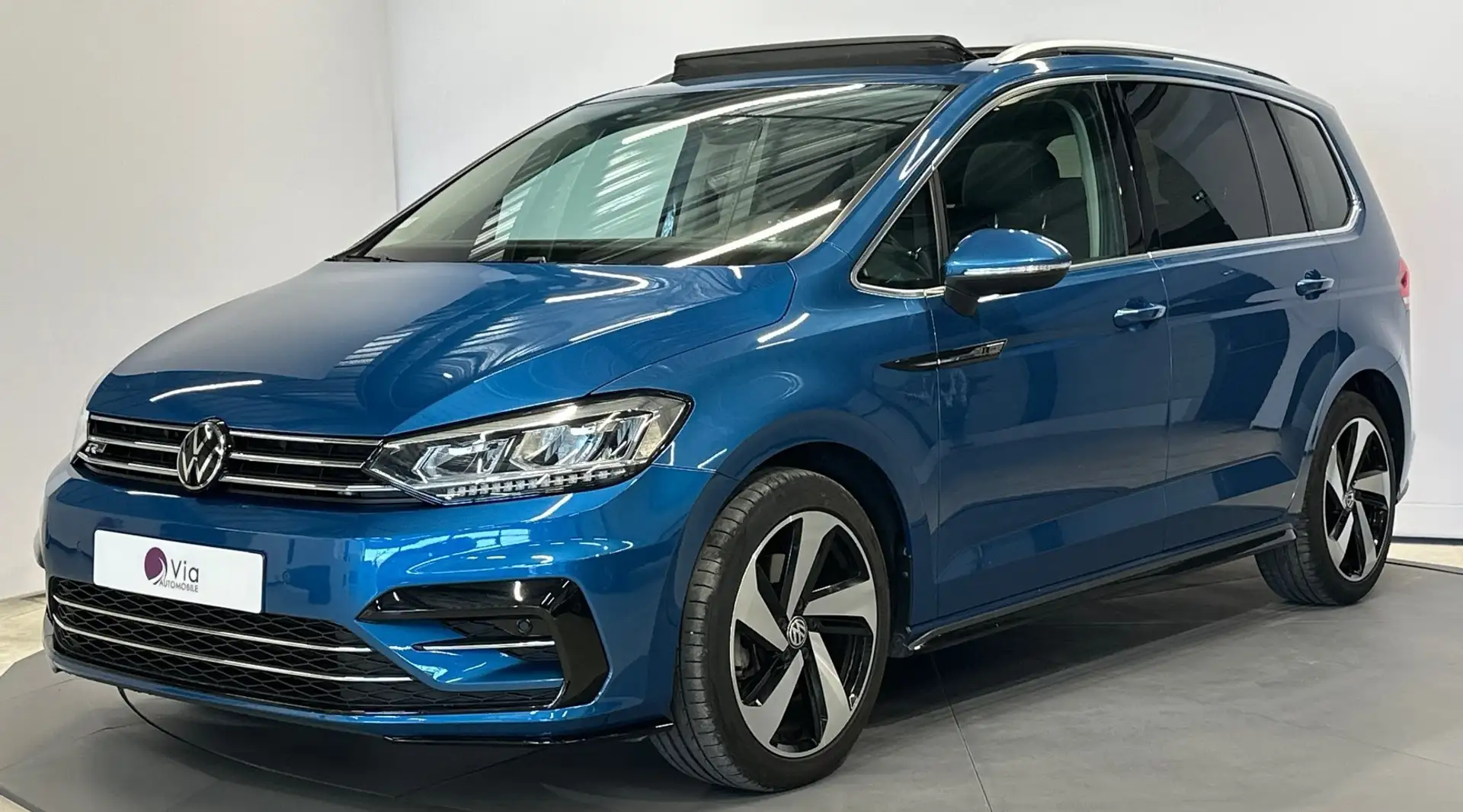 Volkswagen Touran 2.0 TDI 150 BVM6 R LINE TOIT PANO OUVRANT Bleu - 1