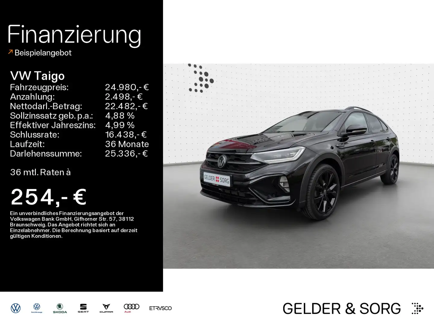 Volkswagen Taigo 1.5 TSI R-Line BeatsAudio*IQ.Light*Navi Negro - 1