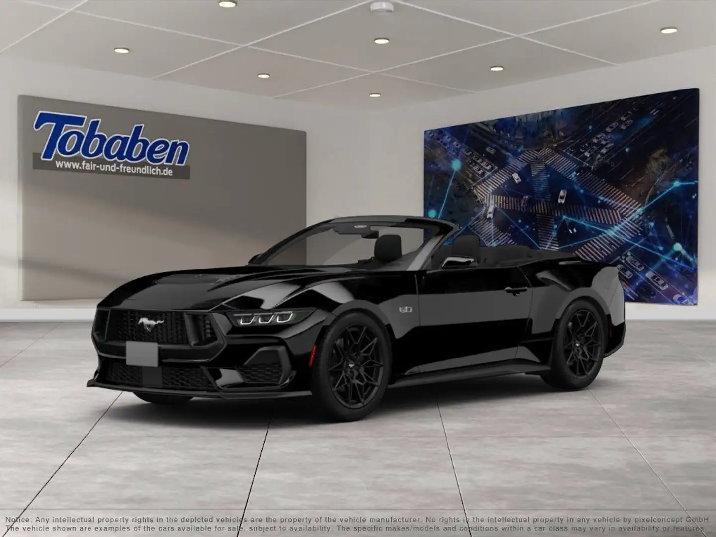 Ford Mustang GT Cabriolet Negro - 1