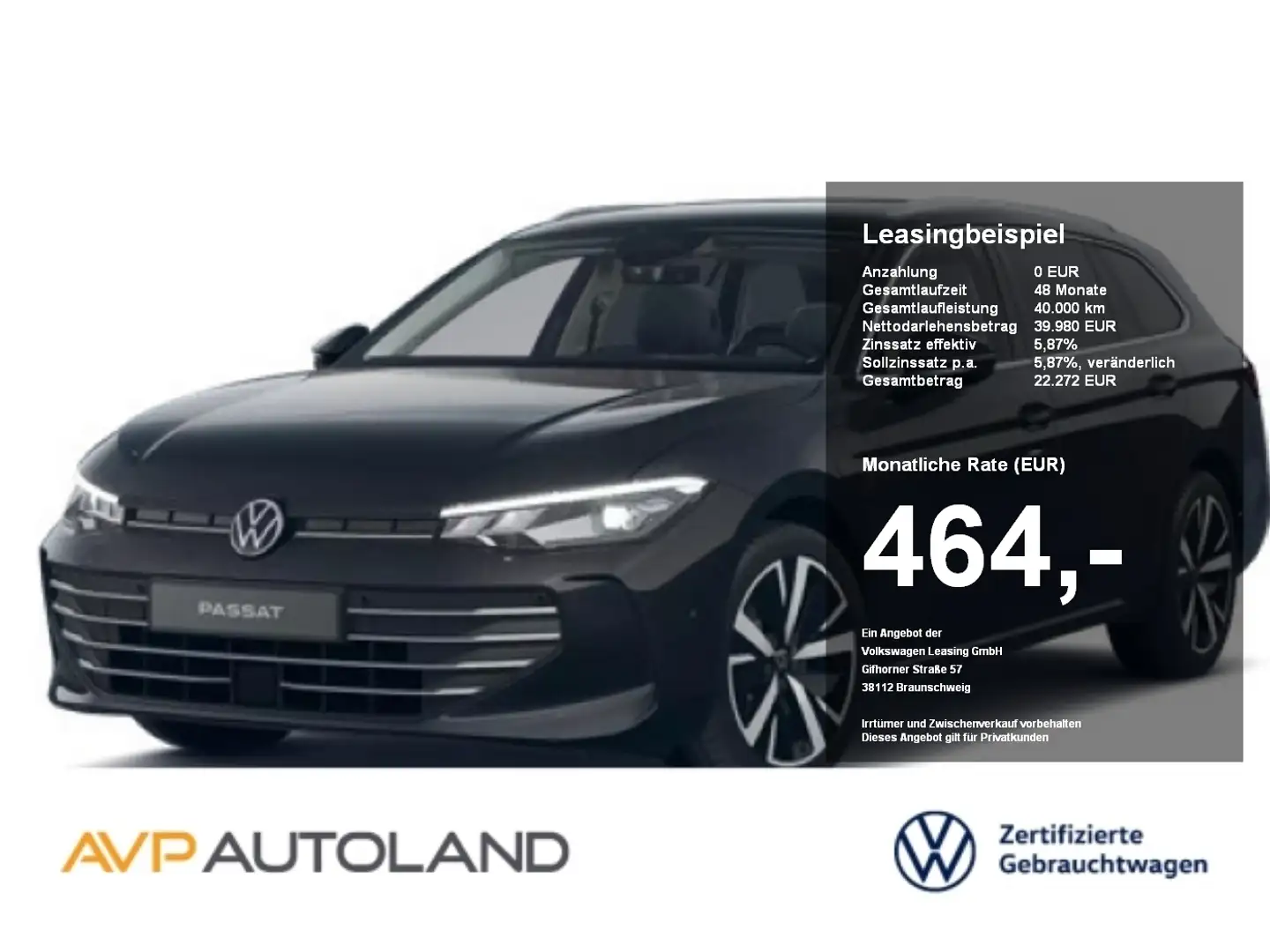 Volkswagen Passat Variant 1.5 TSI DSG eHybrid Business Schwarz - 1
