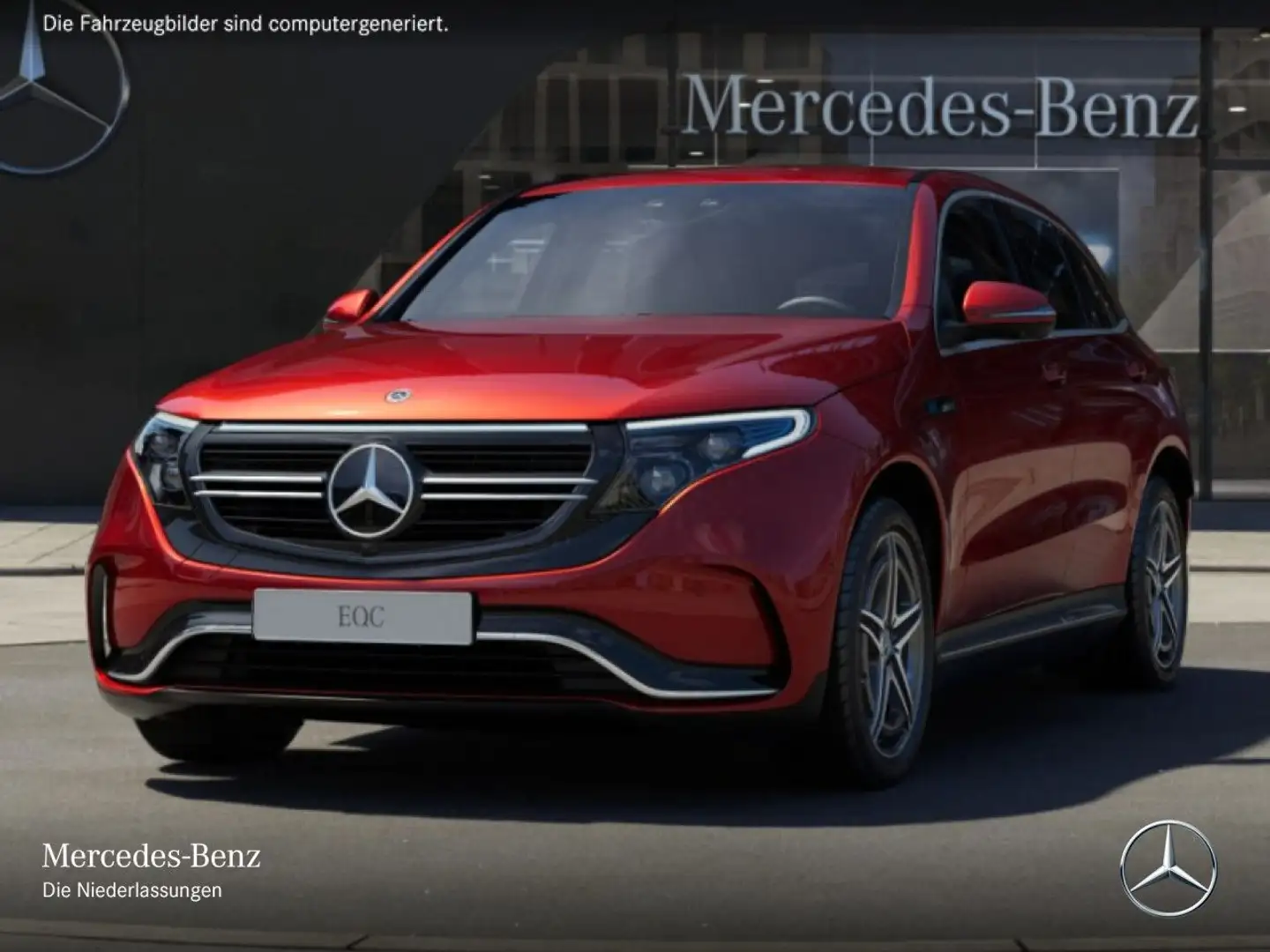 Mercedes-Benz EQC 400 4M AMG+360+AHK+MULTIBEAM+HUD+TOTW+KEYLESS Rouge - 2