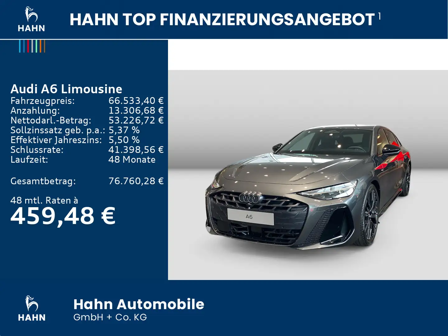 Audi A6 TDI quattro 150 kW S tonic, Tech+ Grau - 2