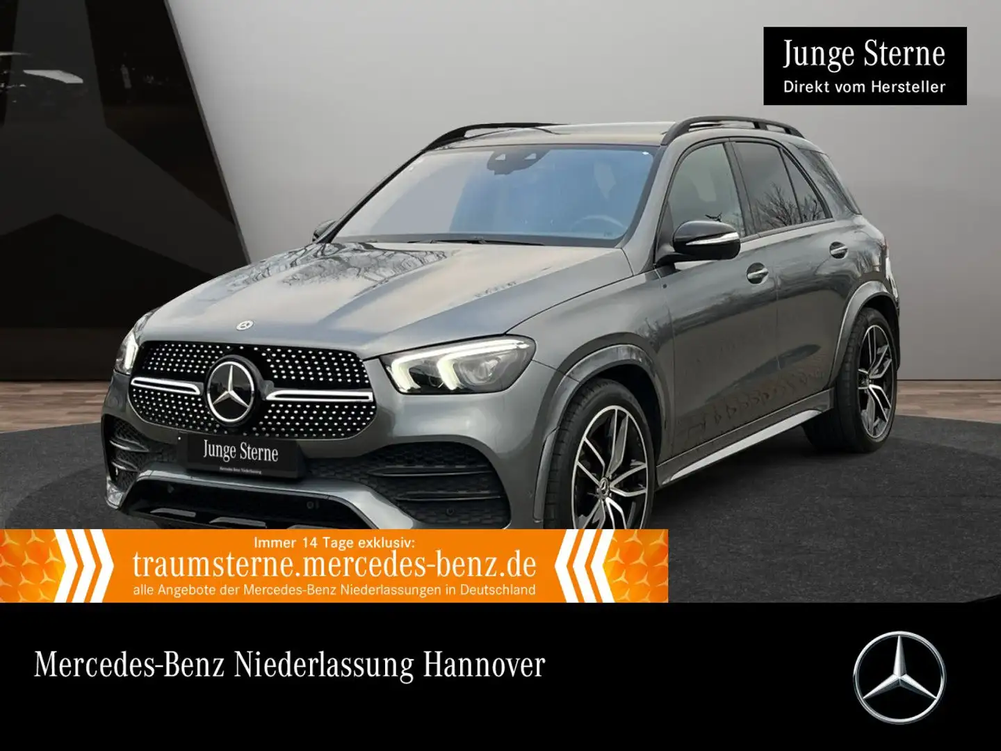 Mercedes-Benz GLE 350 de 4M AMG+NIGHT+PANO+360+AHK+LED+FAHRASS Gris - 1