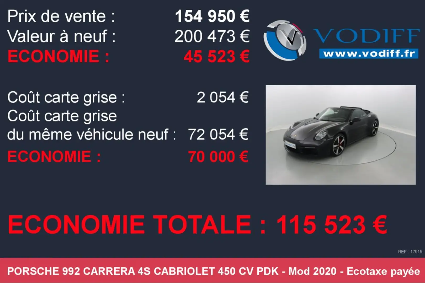 Porsche 992 CARRERA 4S CABRIOLET 450 CV PDK Noir - 2