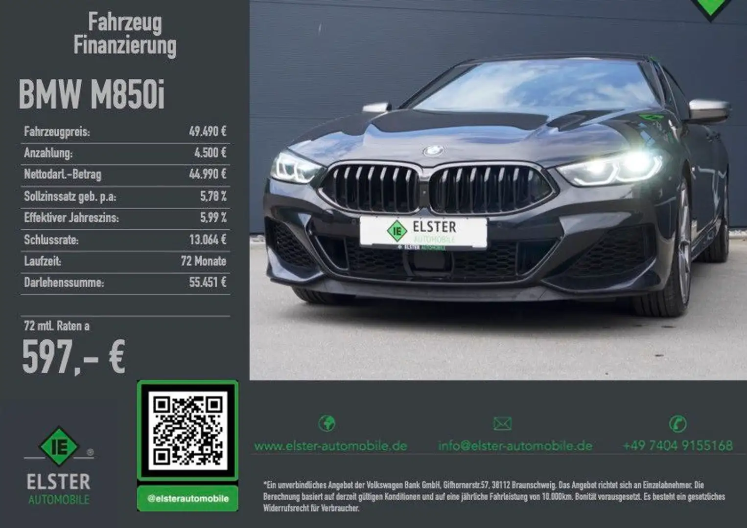 BMW M850 i xDrive Panorama H&K Sound 360° Kamera LED Schwarz - 1