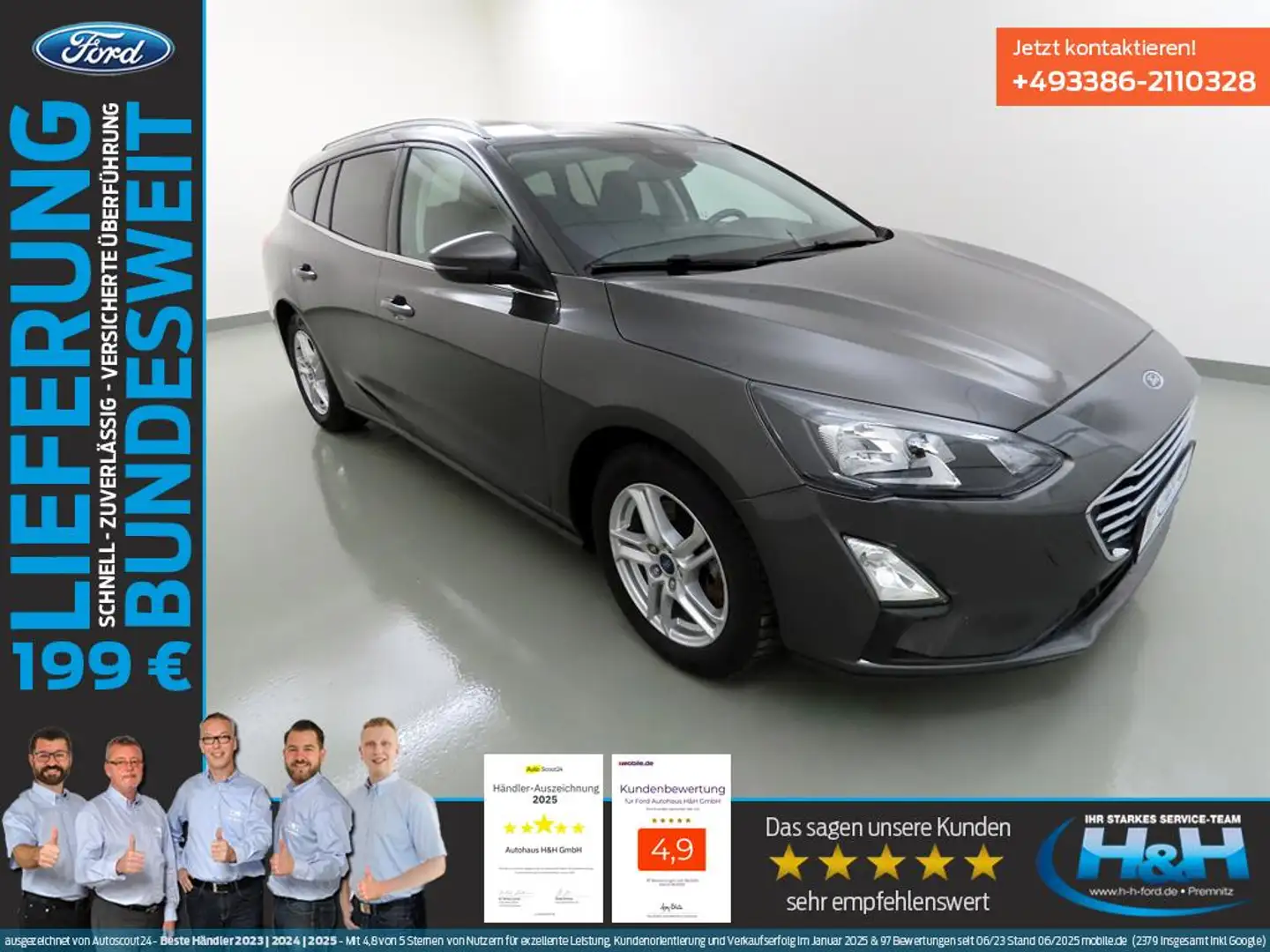 Ford Focus Turnier 1.0 EcoB Cool&Connect AHK+LED+Kam Gris - 1