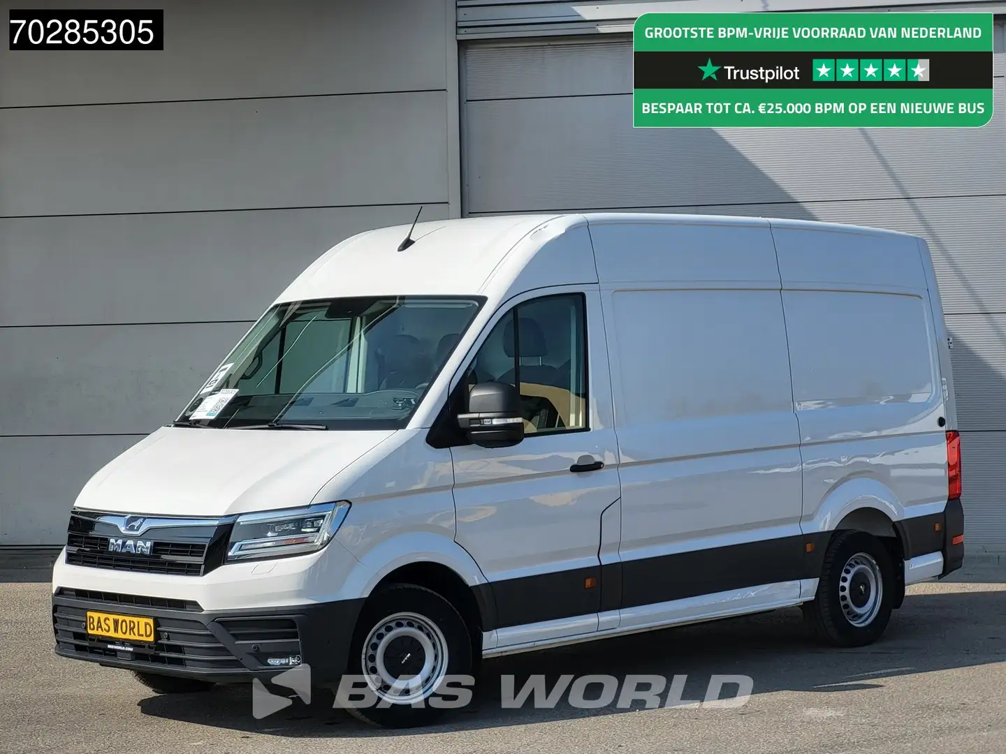 MAN TGE Elektrisch 115km WLTP 36kWh L3H3 Automaat LED Navi Blanc - 1