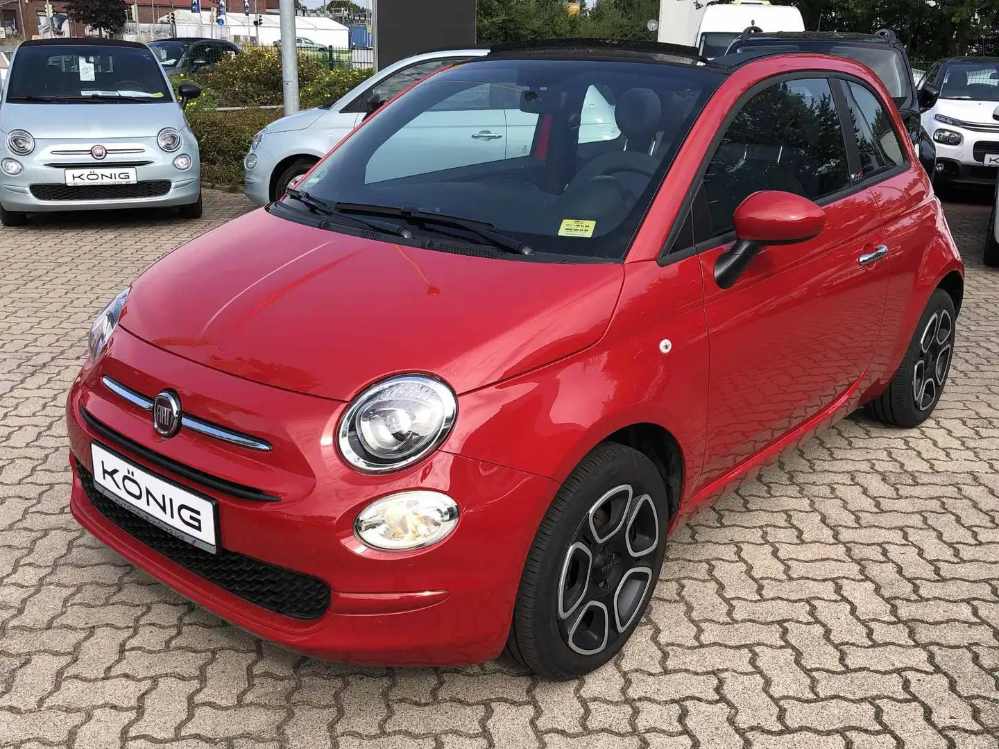 Fiat 500C Cabrio Club 1.0 Klima*Tempomat*CarPlay Rot - 1