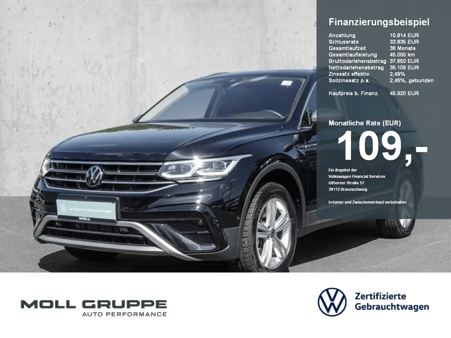 Volkswagen Tiguan Allspace 2.0 TDI DSG Elegance MATRIX 360 Schwarz - 1