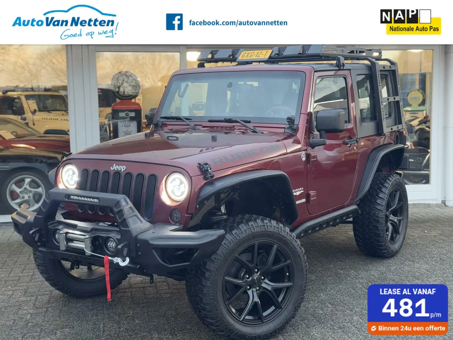 Jeep Wrangler RUBICON 3.8 V6 4x4 6 bak,Airco,Cruise,20"lmv,Xenon Červená - 1