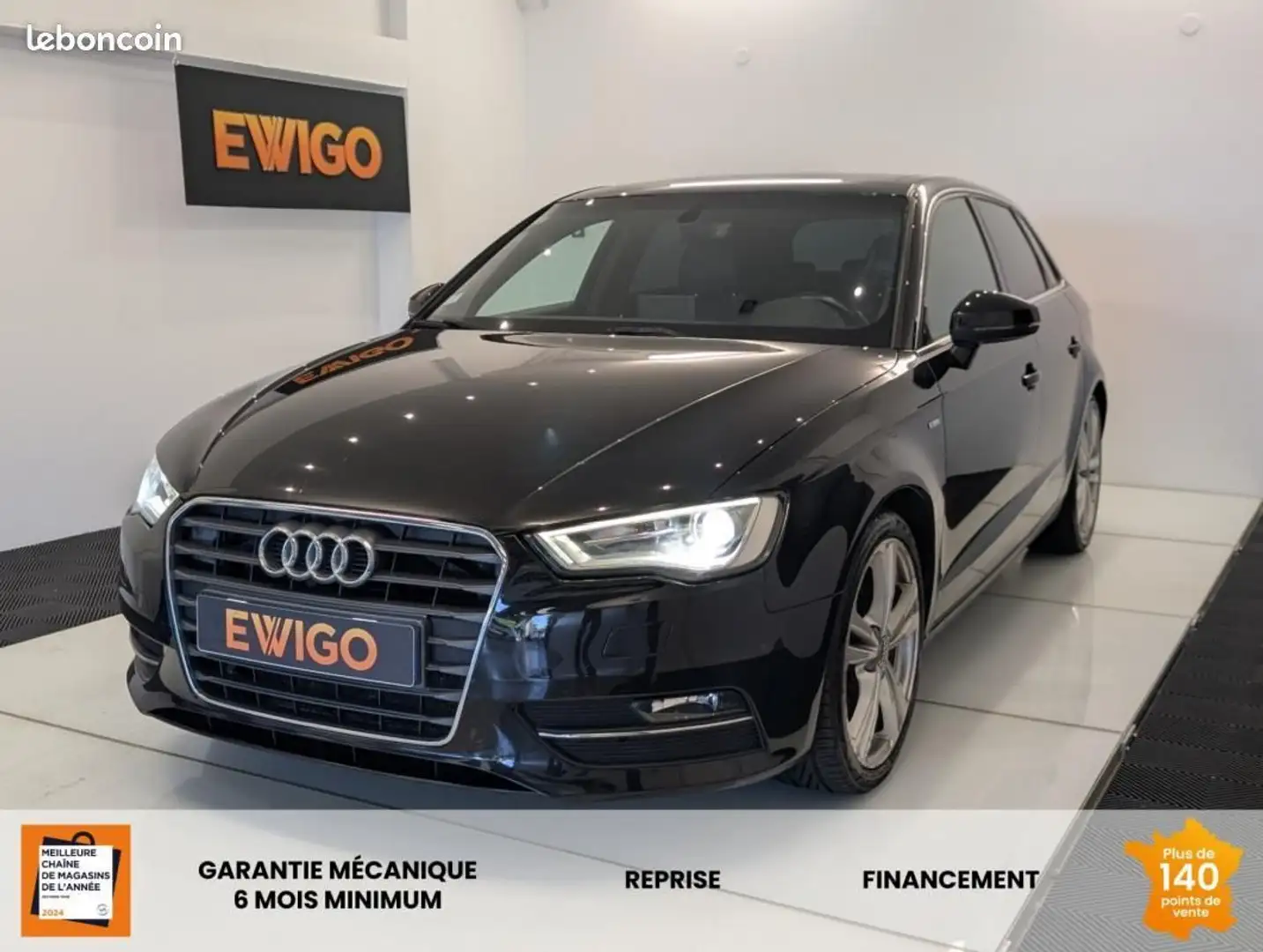 Audi A3 2.0 TDI 150ch S line S-TRONIC Zwart - 1