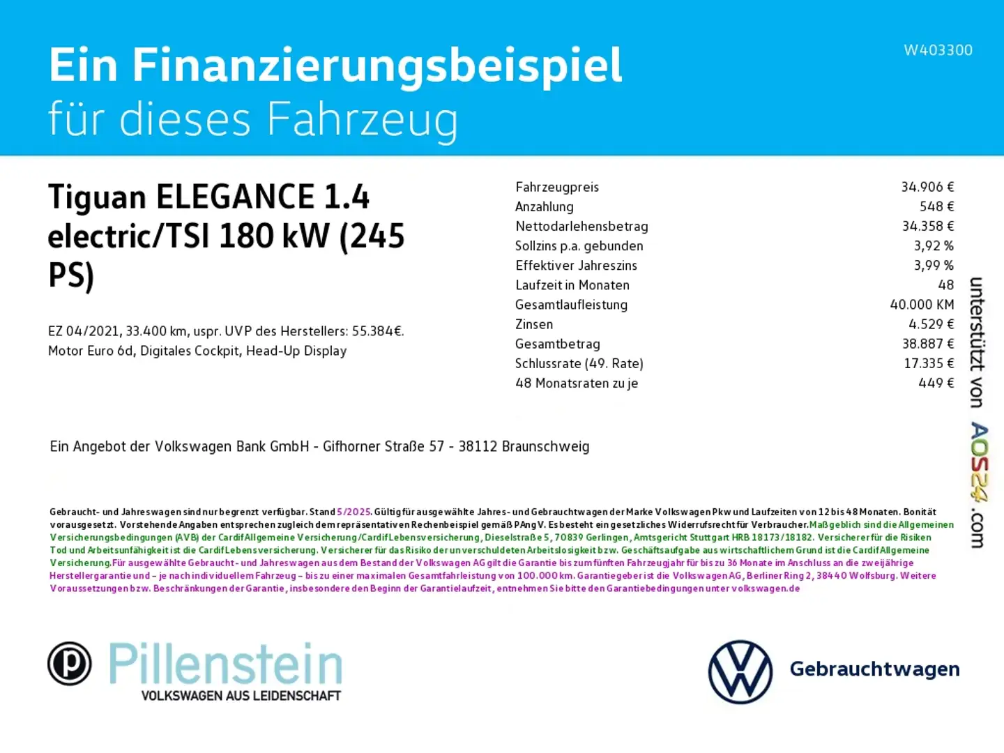 Volkswagen Tiguan ELEGANCE 1.4 electric/TSI eHybrid DSG LEDER PANO A Schwarz - 2