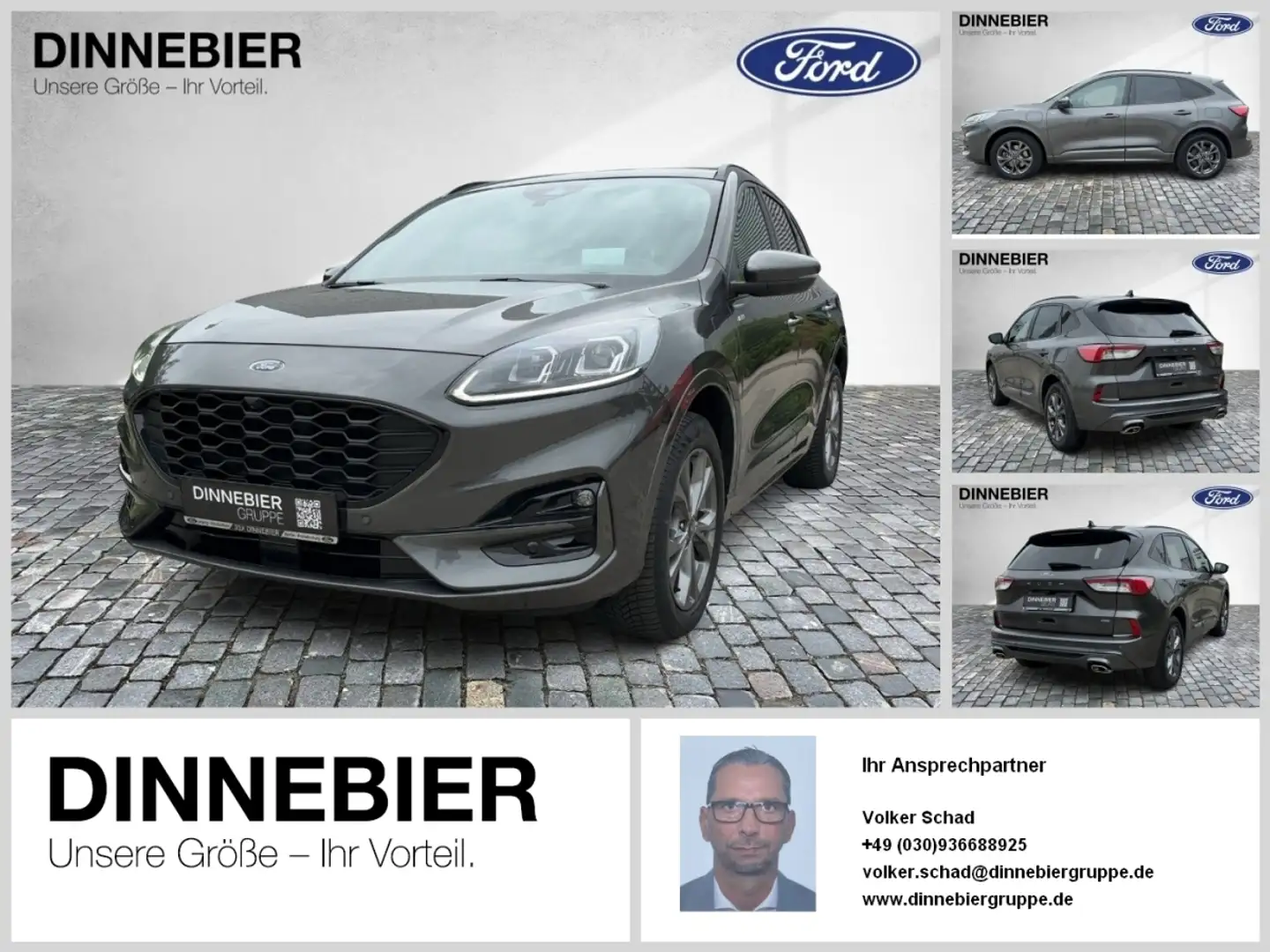 Ford Kuga ST-Line X LED+Navi+Glasdach+Kamera+SHZ Grijs - 1