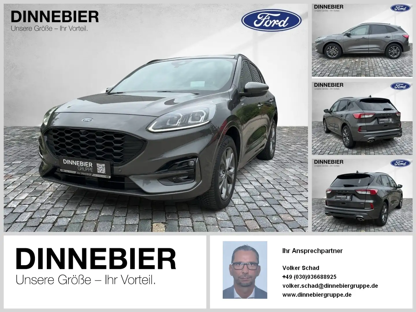 Ford Kuga ST-Line X LED+Navi+Glasdach+Kamera+SHZ Grau - 1