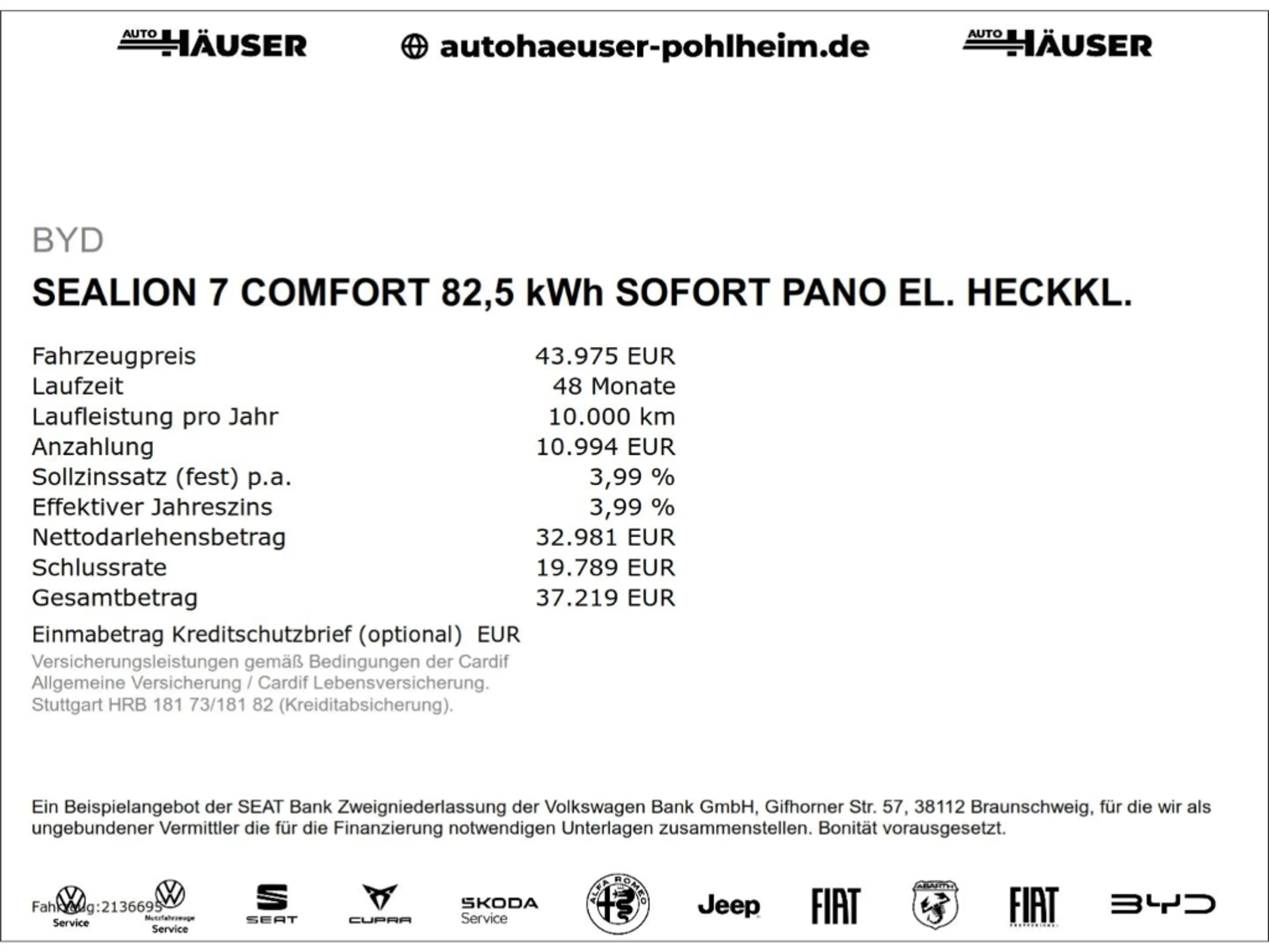 BYD Sealion 7 COMFORT 82,5 kWh SOFORT PANO EL. HECKKL. WÄRMEPUMP — photo 2