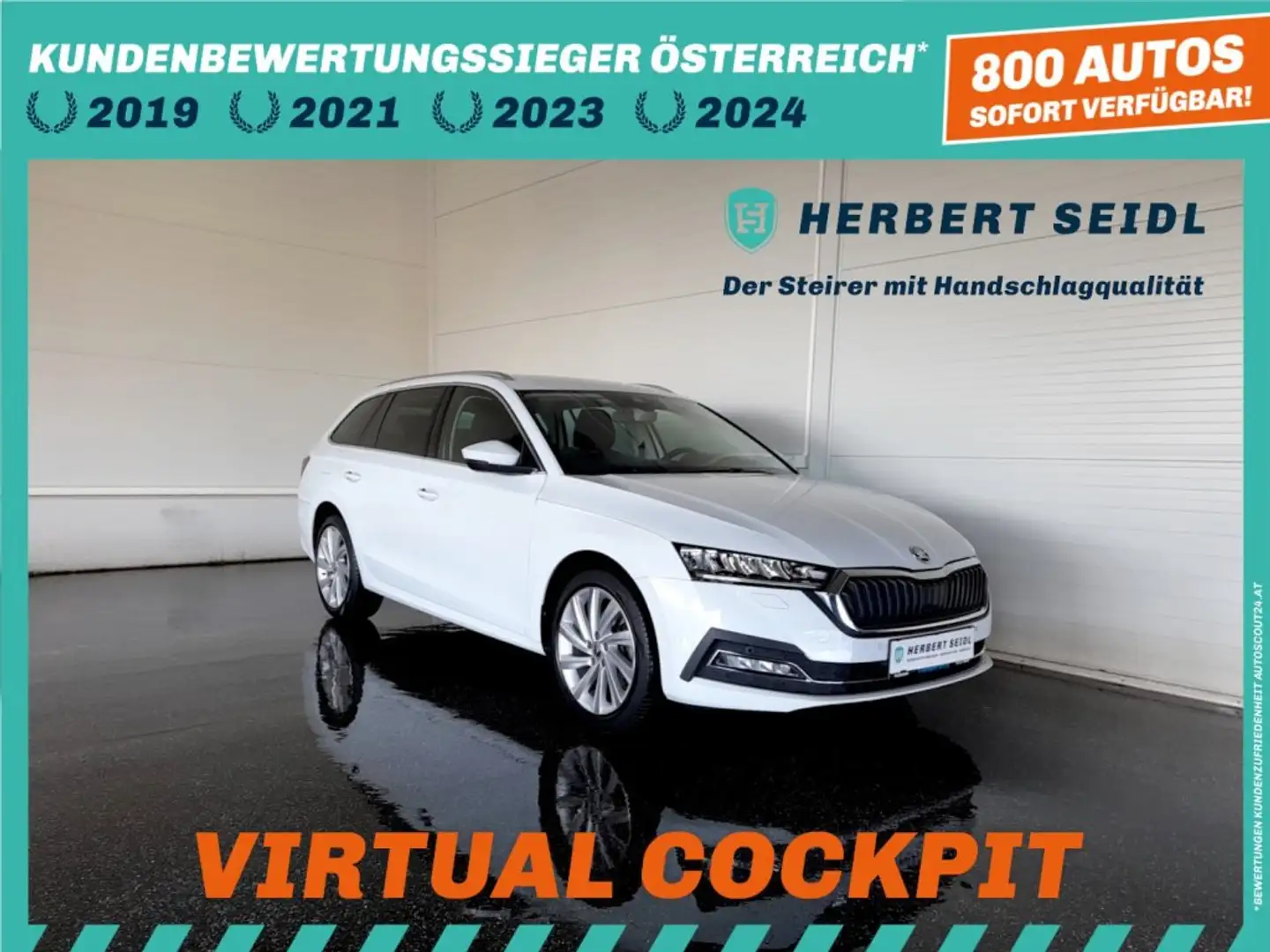 Skoda Octavia Combi STYLE PHEV DSG *18 ZOLL / DCC / HEAD-UP / LED & DYN BLINKER / SPORT MASSAGESITZ / VIRTUELL / NAVI* Weiß - 1