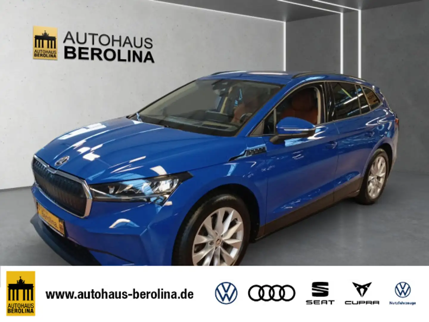 Skoda Enyaq iV 60 *LEDER*20"*HuD*R-KAM*SHZ* Blau - 1