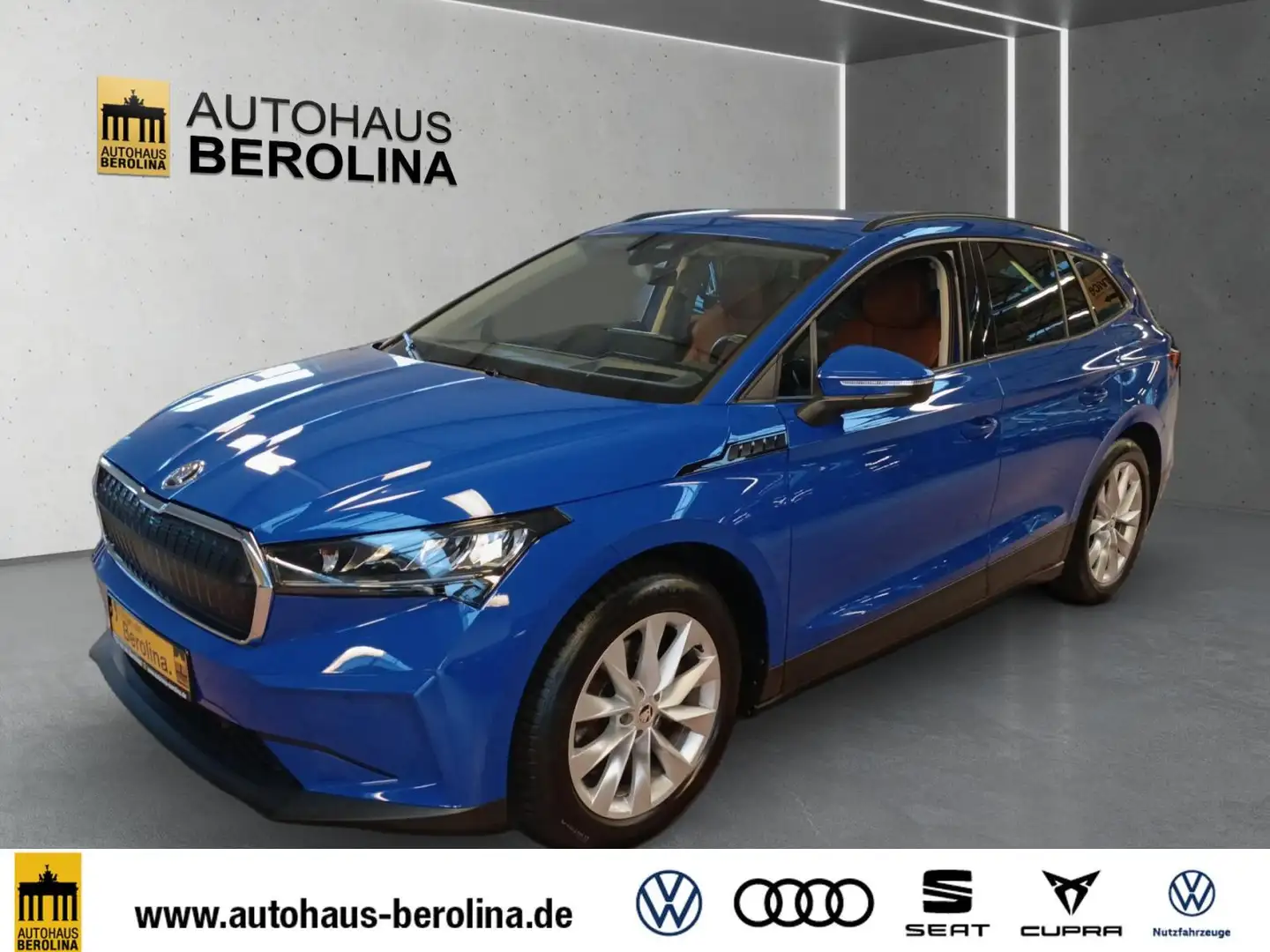 Skoda Enyaq iV 60 *LEDER*20"*HuD*R-KAM*SHZ* Blau - 2
