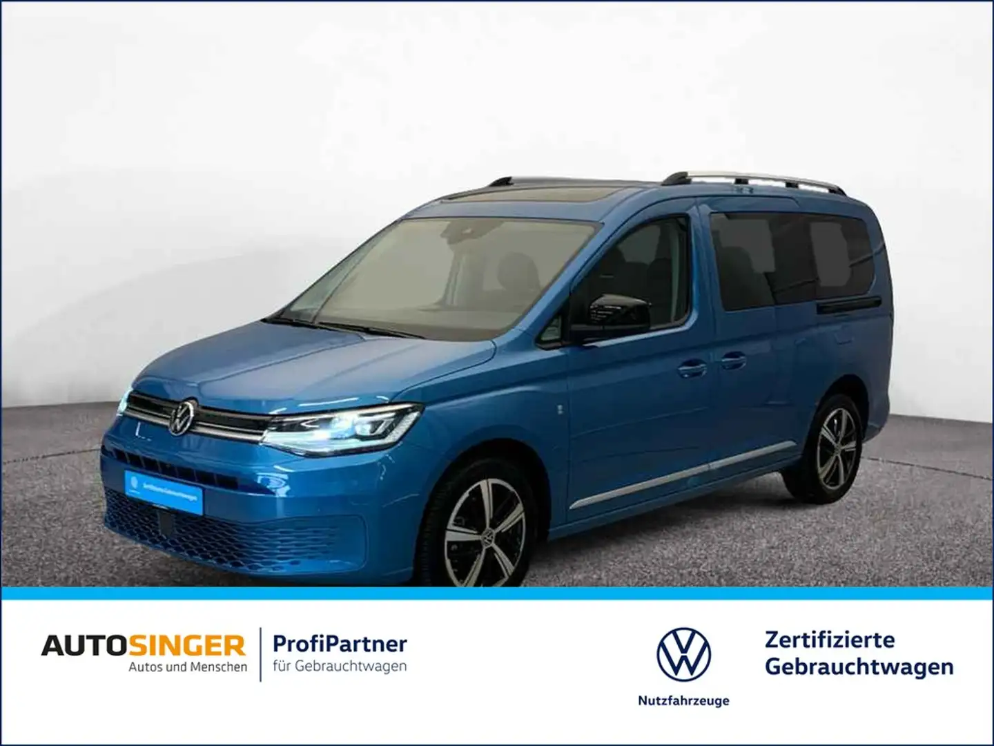 Volkswagen Caddy Maxi Style TDI DSG 7S *STDHZ*AHK*PANO*NAV* Blau - 1