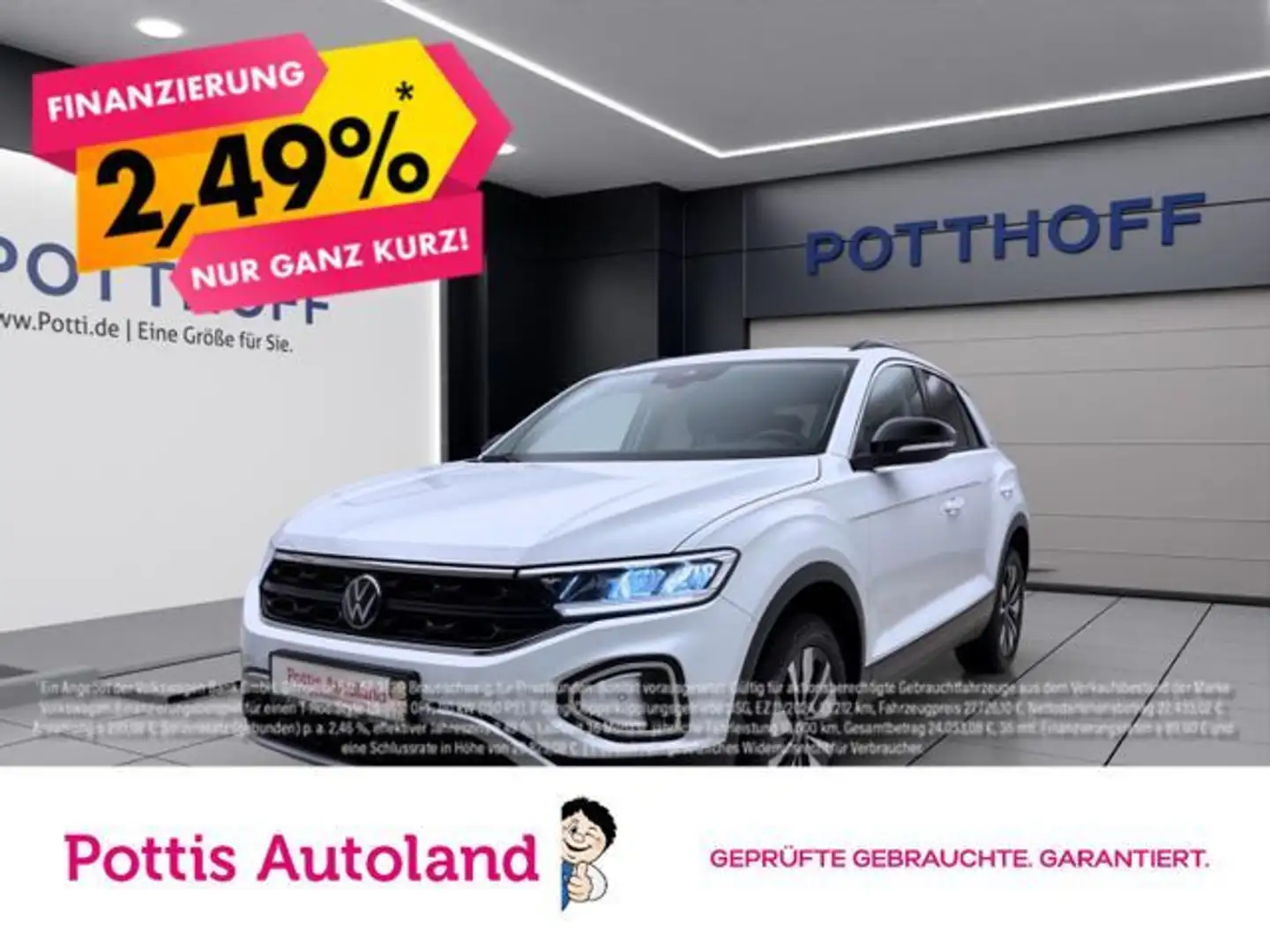 Volkswagen T-Roc 1.0 TSI GOAL NAVI PDC SITZHZG LED Weiß - 1