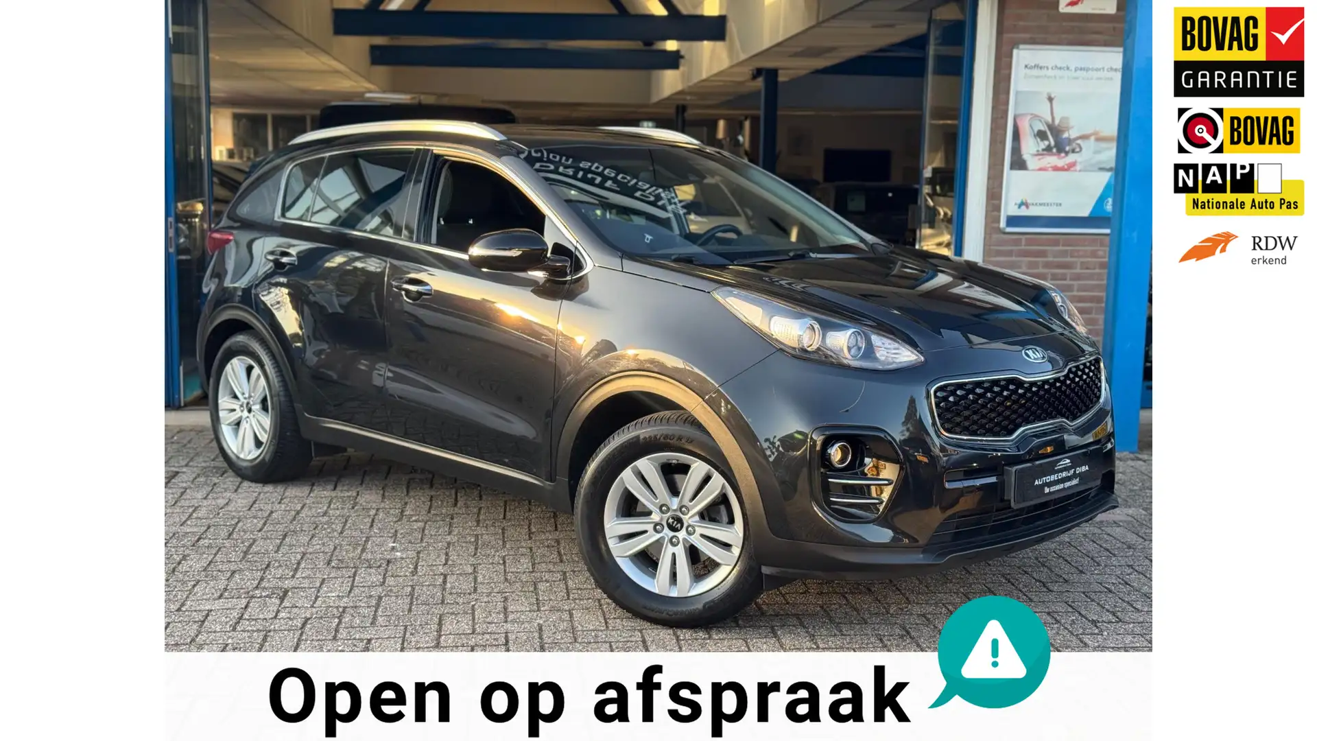 Kia Sportage 1.6 GDI DynamicLine 2017 NAVI CAMERA Trekh NAP! Zwart - 1