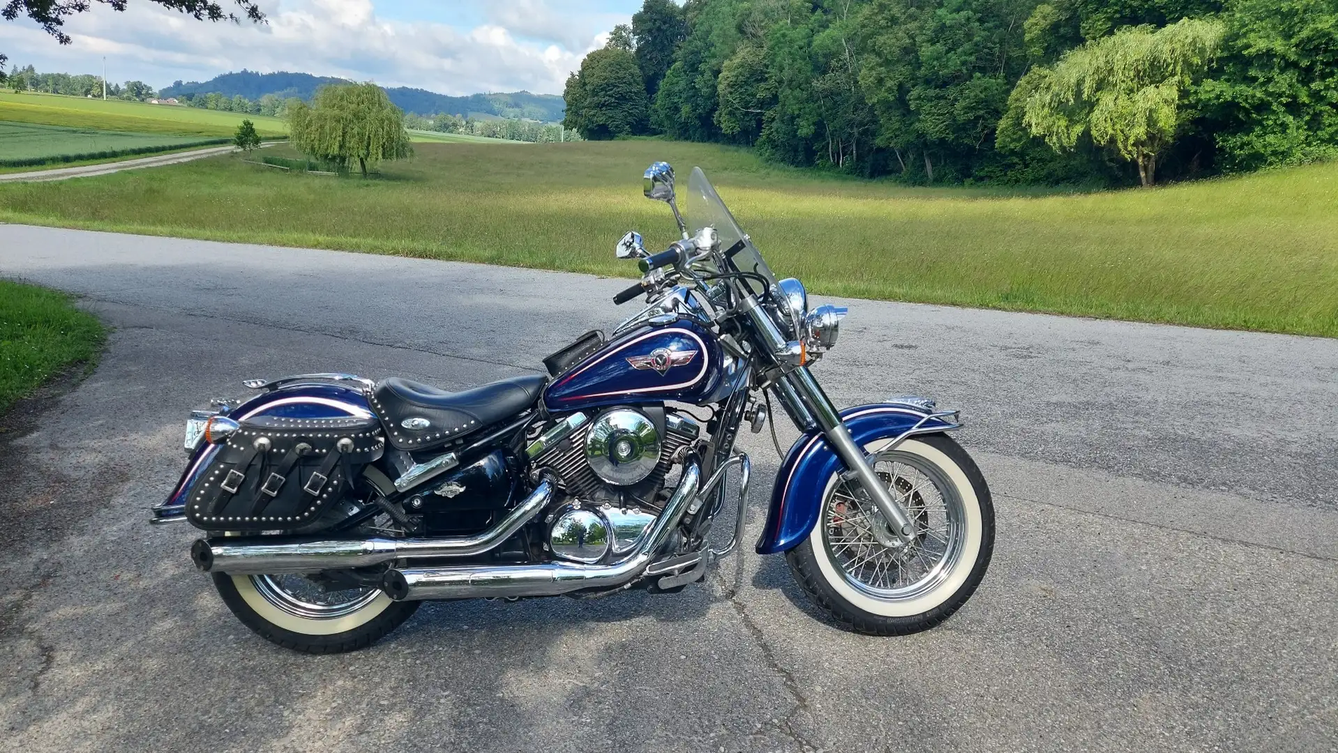 Kawasaki VN 800 Classic Harley-Optik Albastru - 1