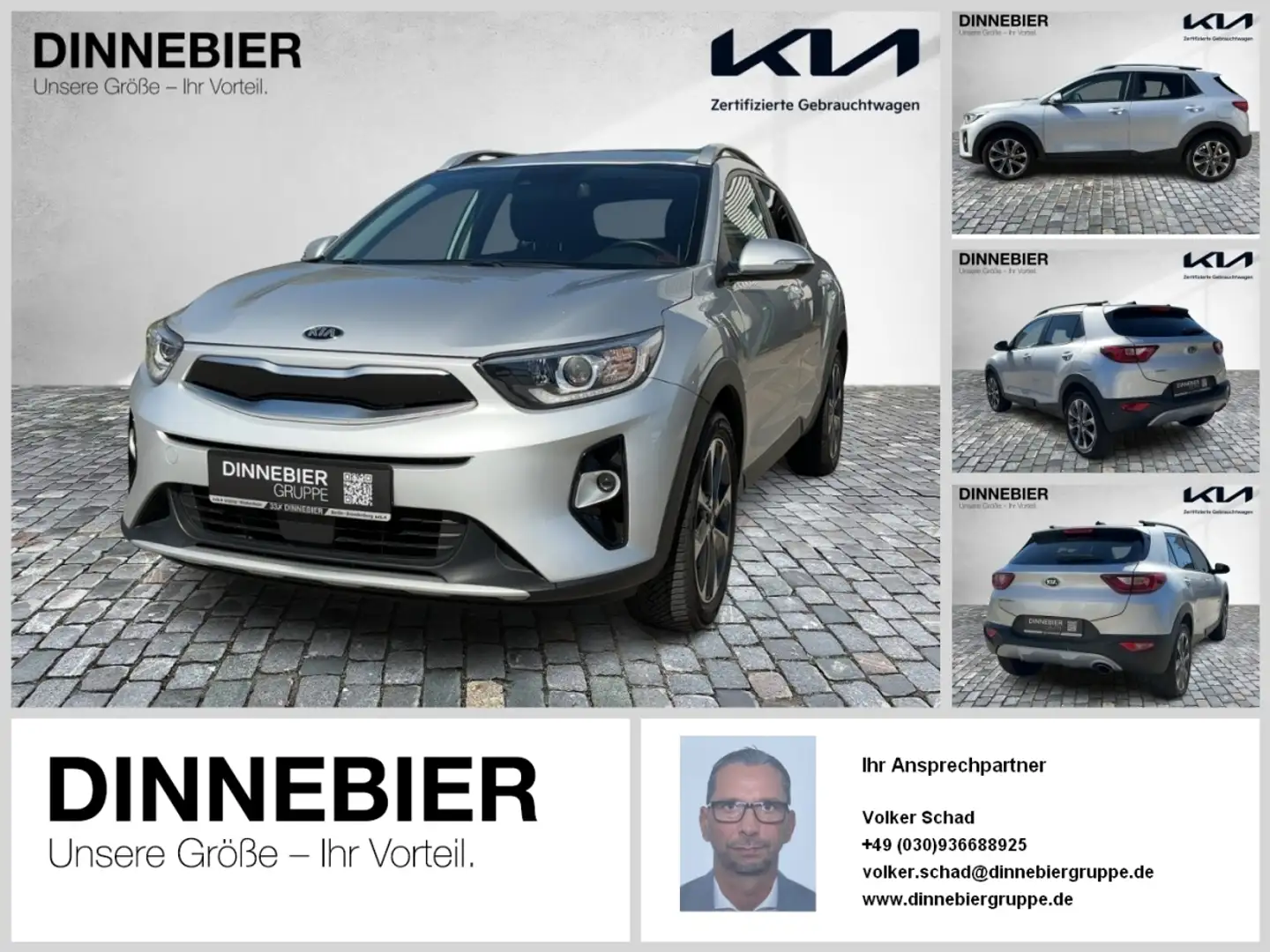 Kia Stonic 1.4 Vision Navi+Kamera+Sitzheizung Silber - 1
