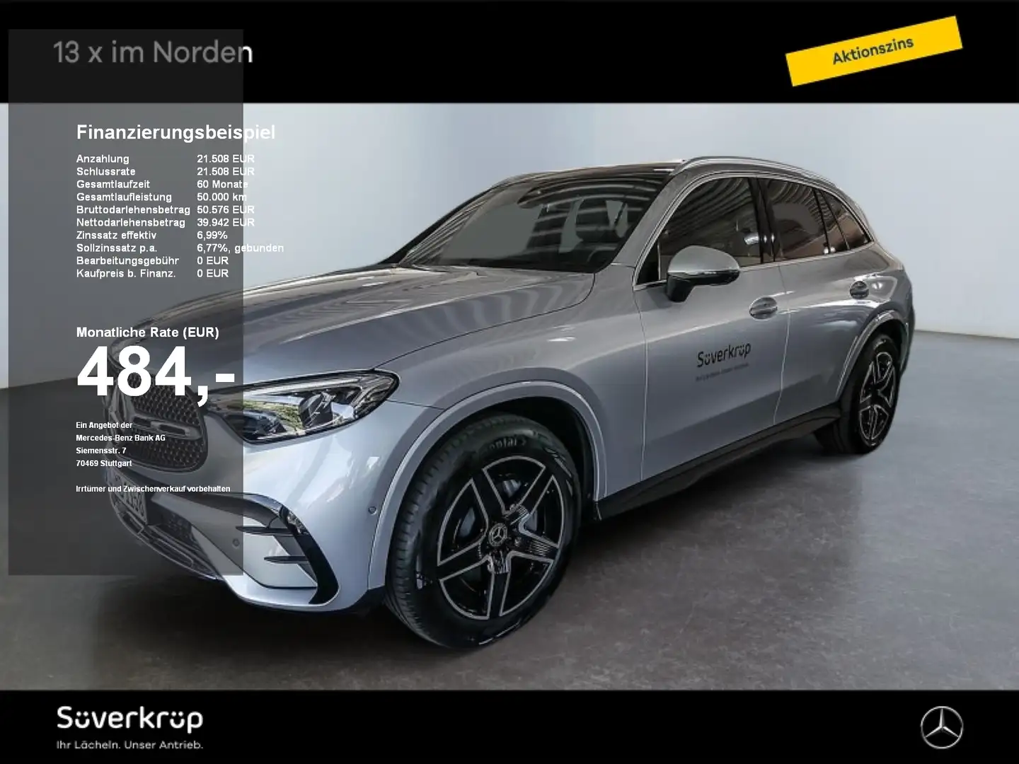 Mercedes-Benz GLC 220 d 4M AMG SPUR PANO AHK 360 PDC SHZ MEMO Argent - 1