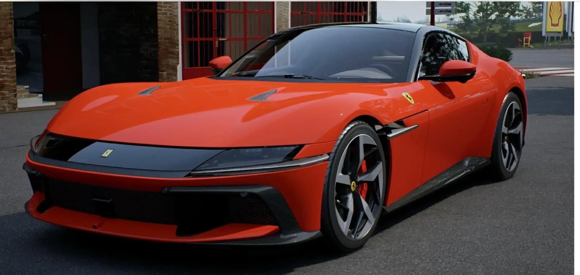 Ferrari 12 Cilindri*Carbon*Passenger Display Червоний - 1