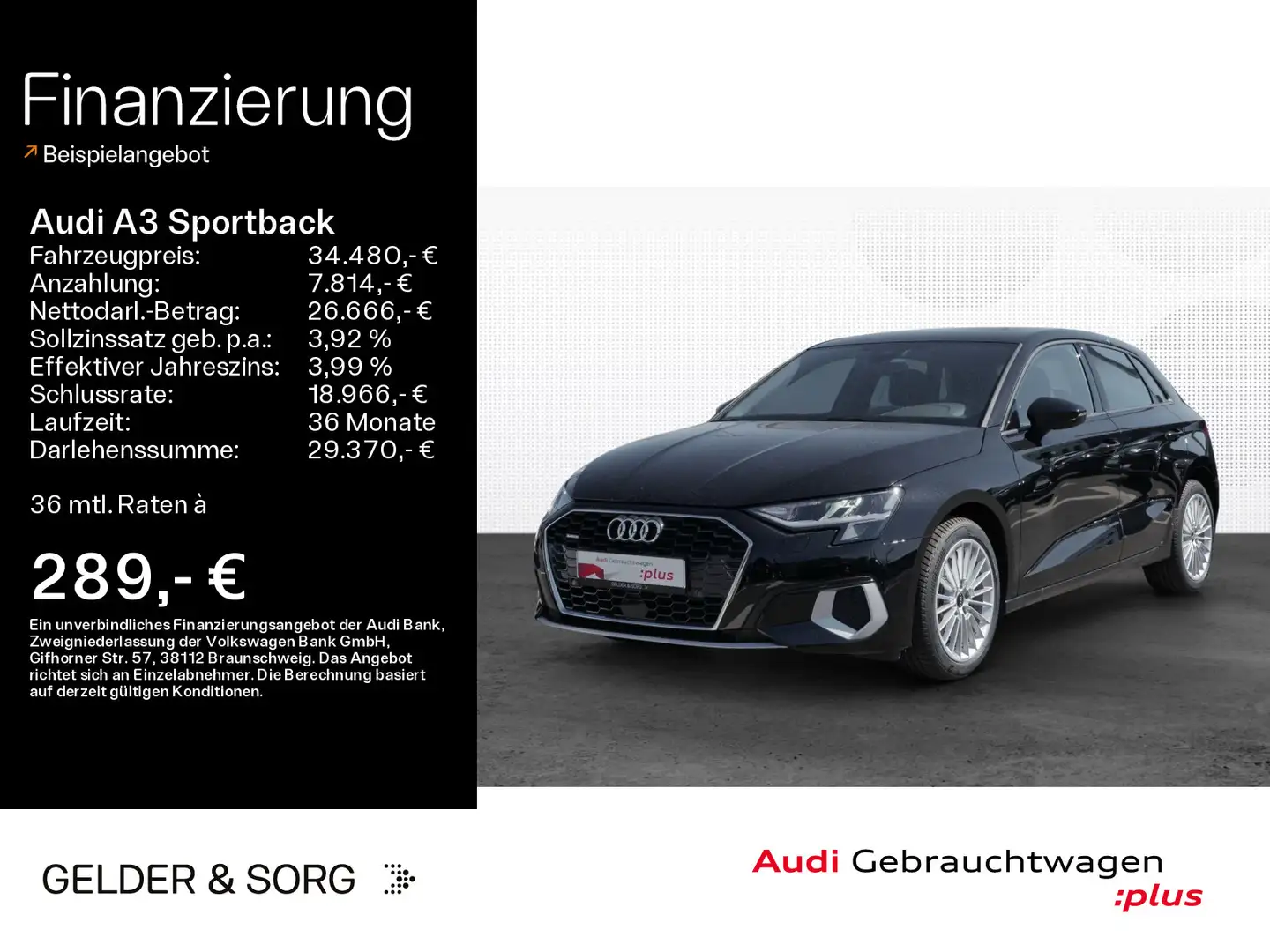 Audi A3 40 TFSI qu. AHK*virtual*LED* Zwart - 1