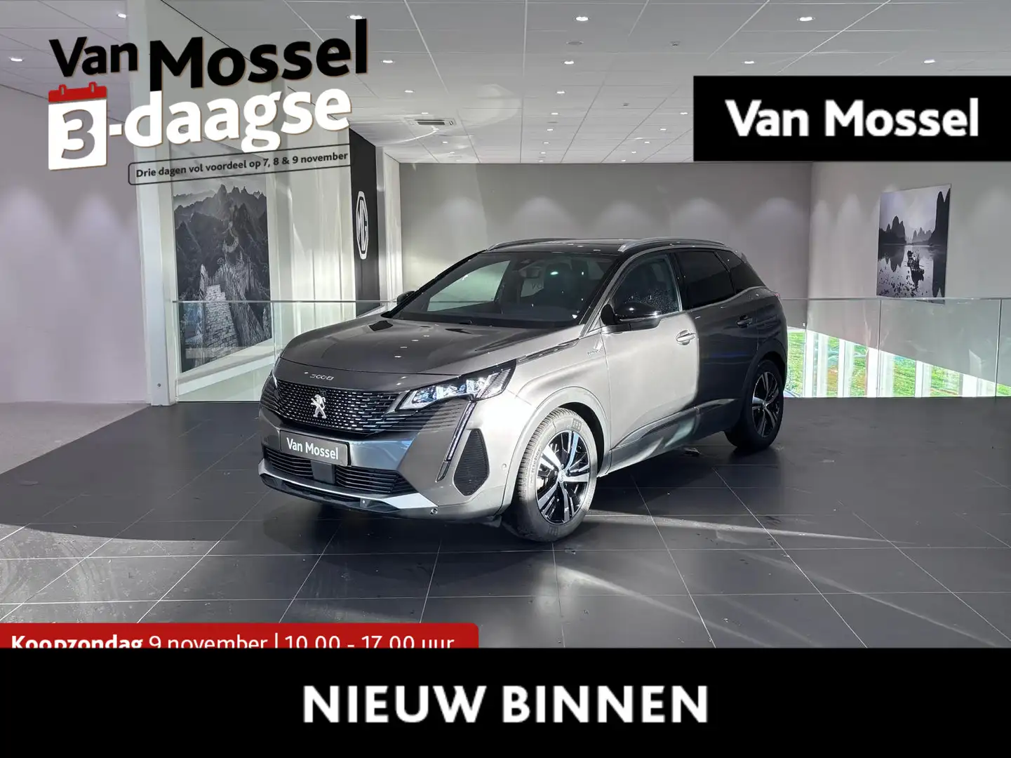 Peugeot 3008 1.6 HYbrid4 300 GT |schuifkanteldak|apple Carplay/ Grijs - 1