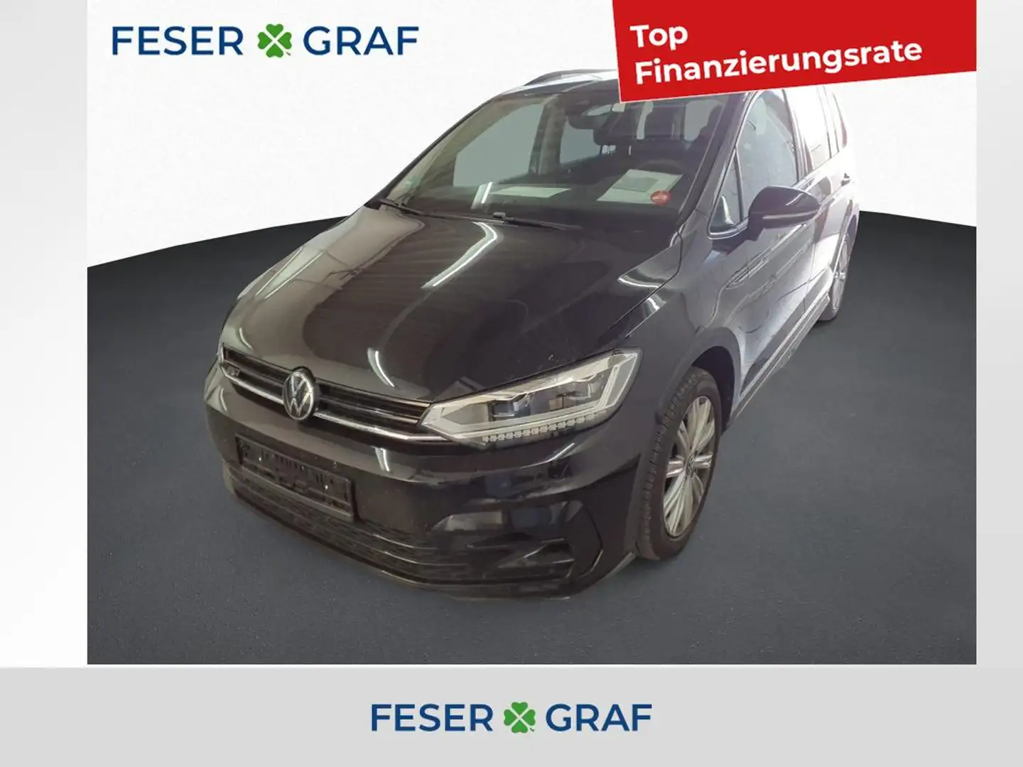 Volkswagen Touran 1.5 TSI R-Line BlackSty DSG AHK/Kamera/NAVI/LED Schwarz - 1