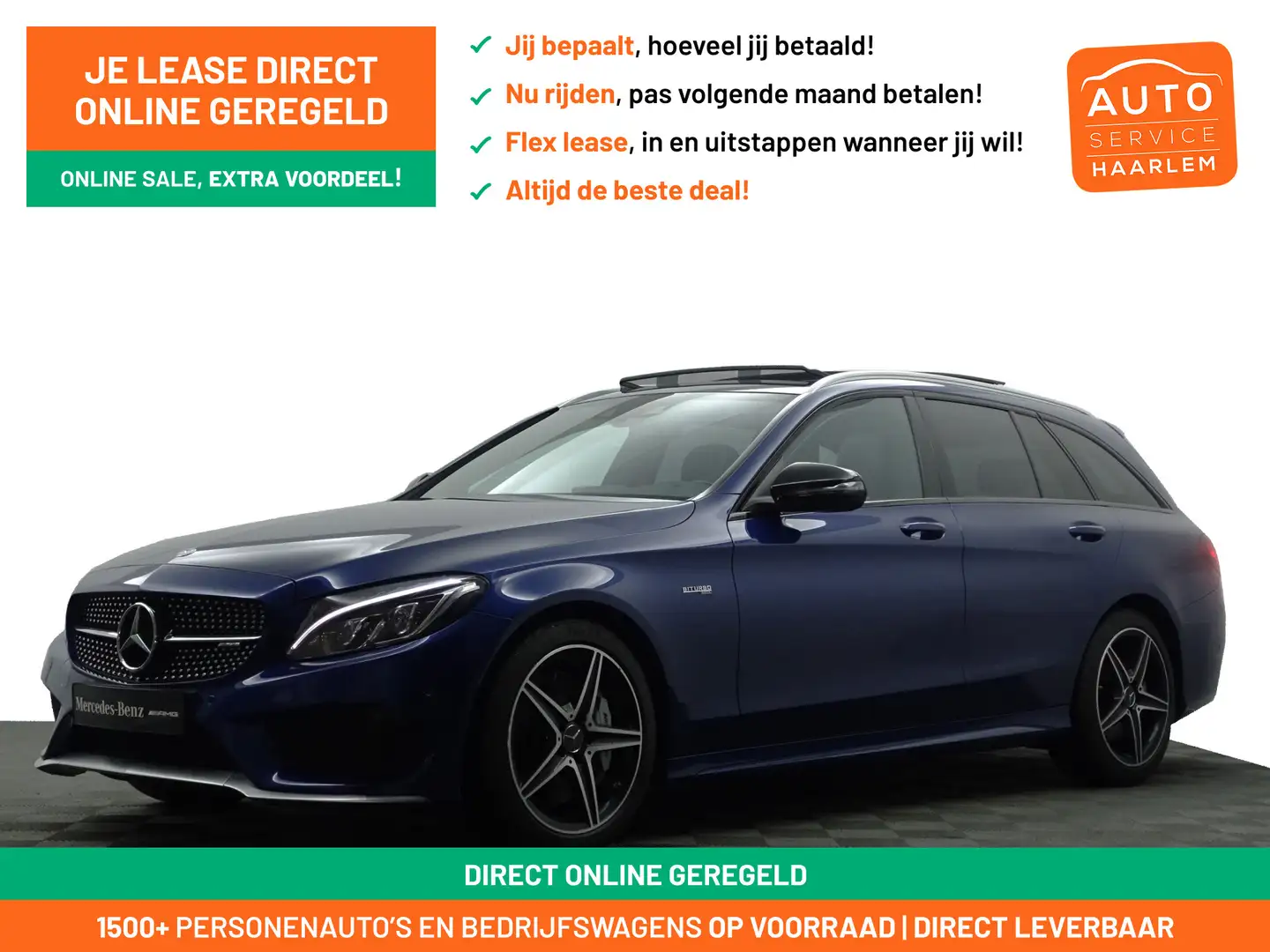 Mercedes-Benz C 43 AMG Estate 4MATIC Premium- Dealer Onderhouden, Lane As Bleu - 1