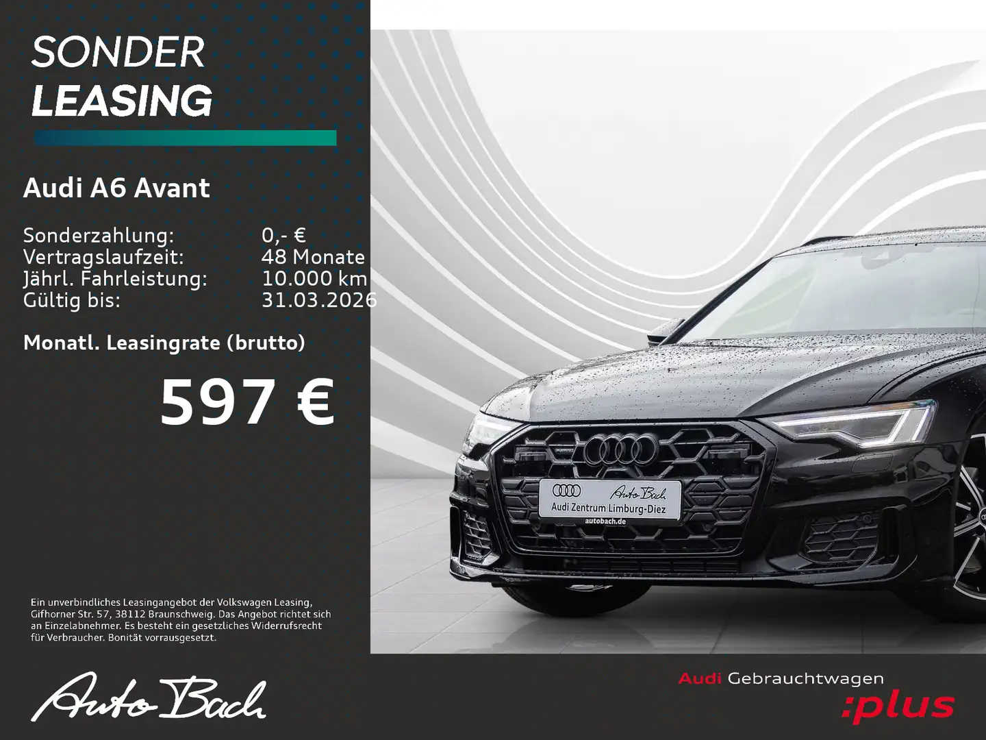 Audi A6 Avant S line 45TDI qu. HuD 20" LED virtual AC Schwarz - 2