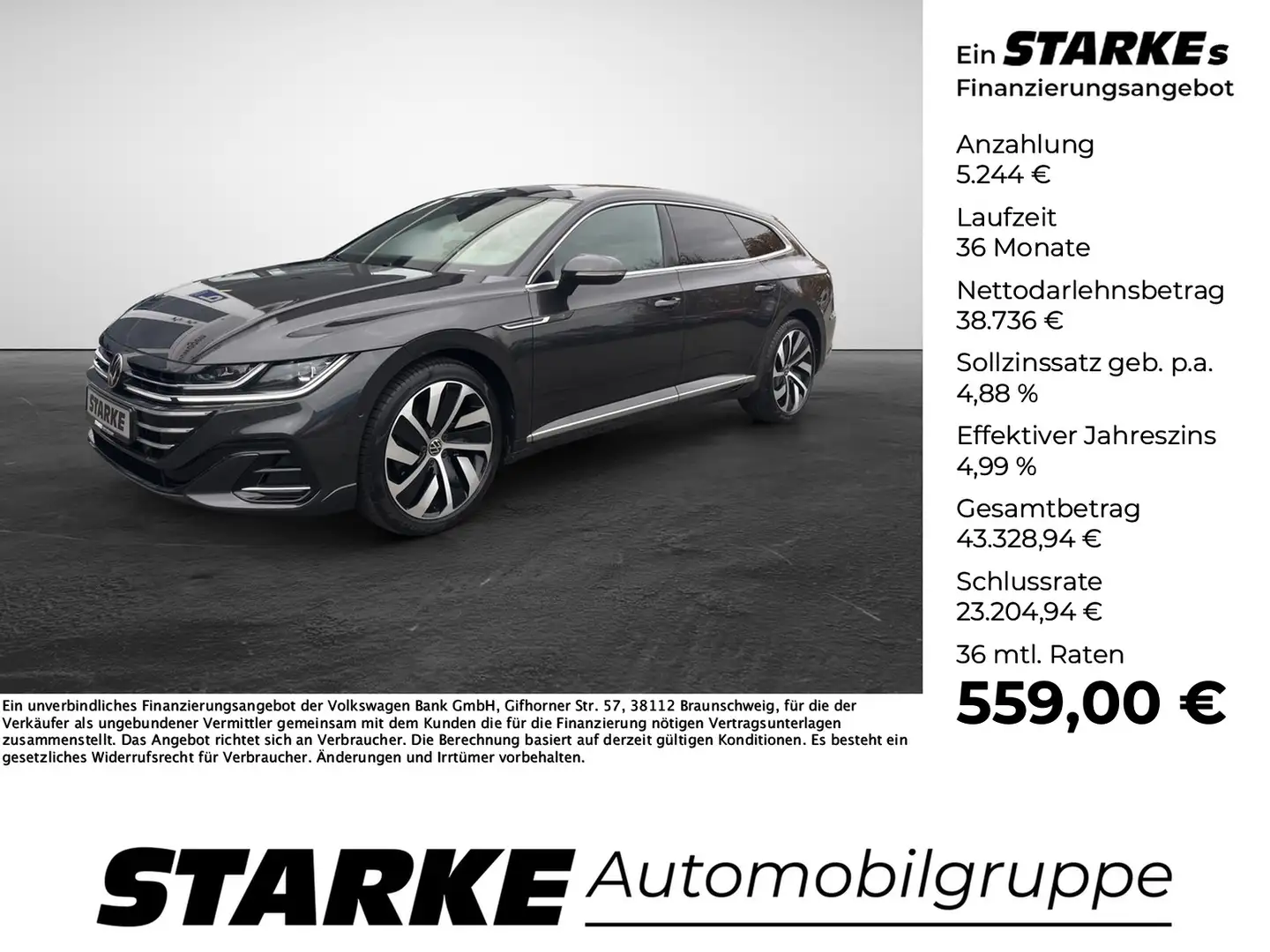 Volkswagen Arteon Shooting Brake 2.0 TDI DSG R-Line Grau - 1