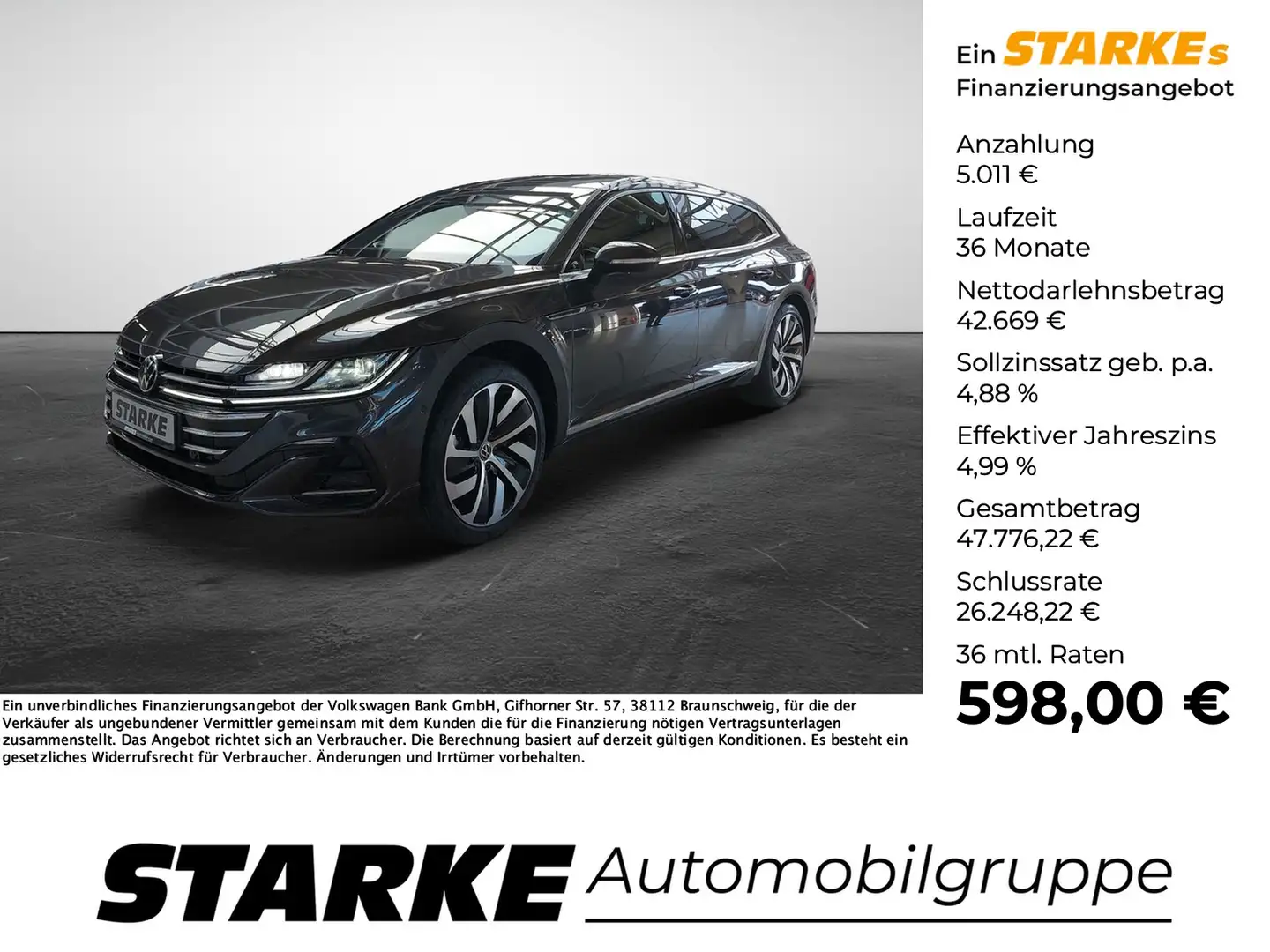 Volkswagen Arteon Shooting Brake 2.0 TDI DSG R-Line Gris - 1