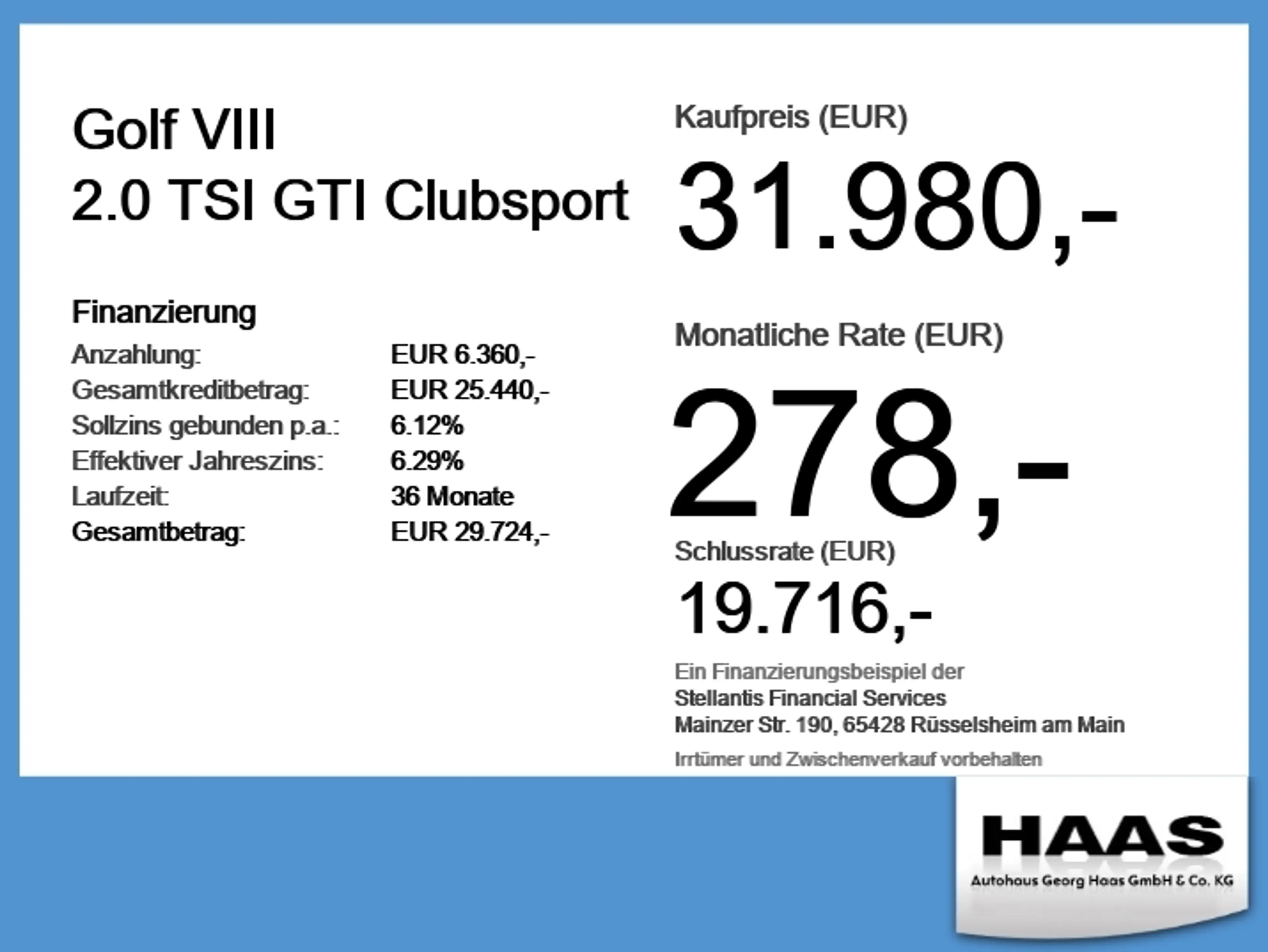 Volkswagen Golf GTI Golf VIII 2.0 TSI GTI Clubsport Top Ausstattung — photo 6