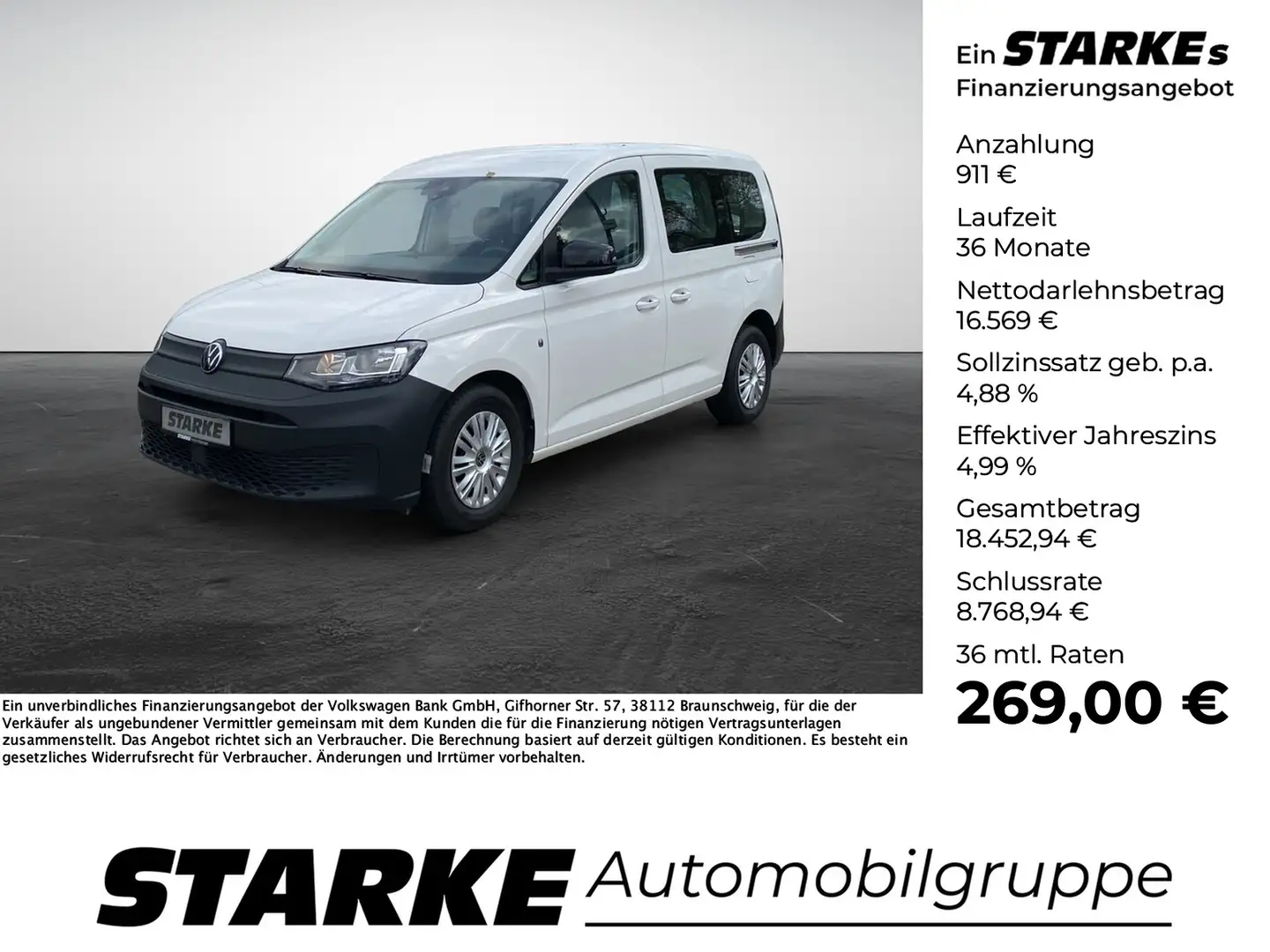 Volkswagen Caddy 2.0 TDI Kombi Wit - 1